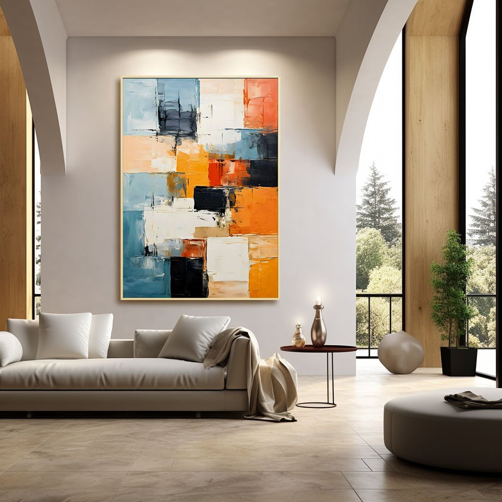 Abstract Colorful Painting "Couleurs du Temps" - nukeart