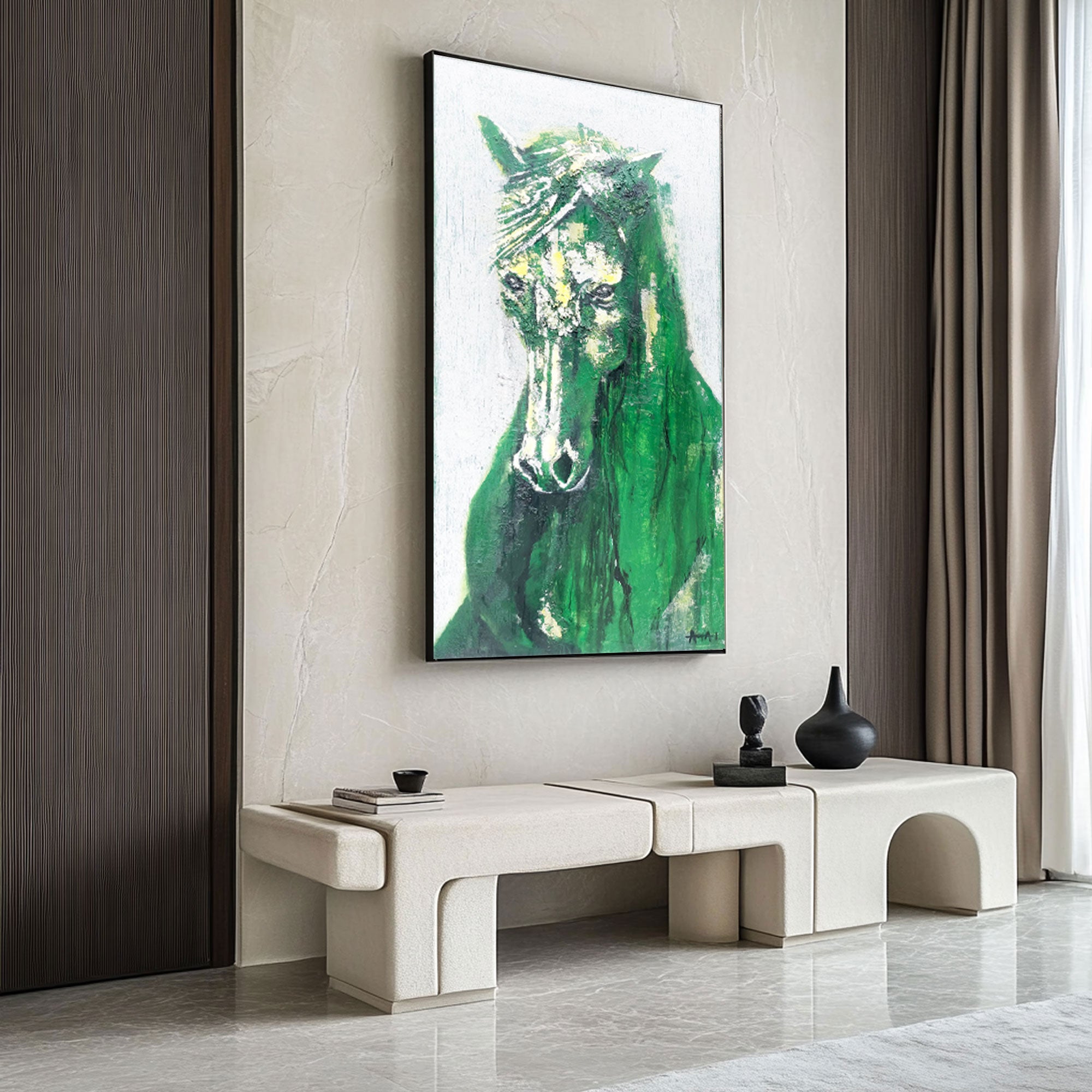 Abstract Painting "Gröna Själ"