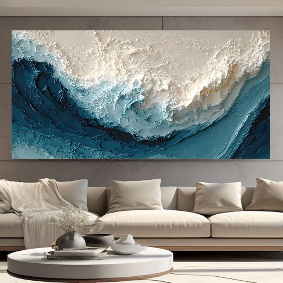 Abstract Painting "Étreinte de l’Écume" - nukeart