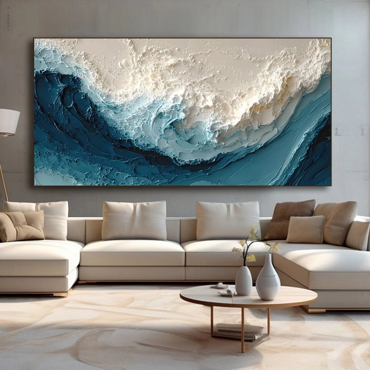 Abstract Painting "Étreinte de l’Écume" - nukeart