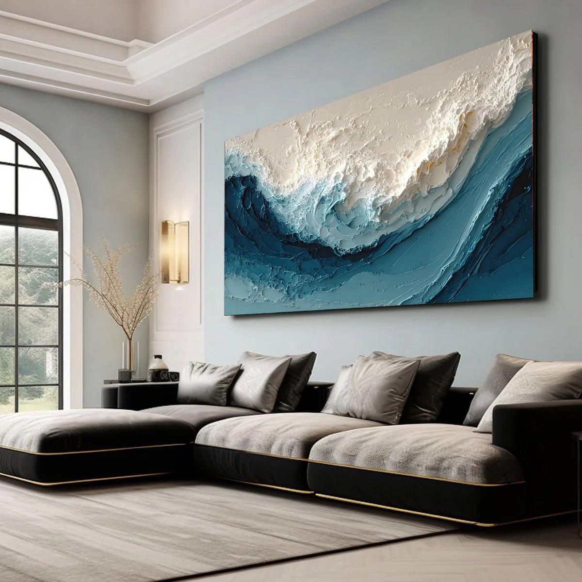 Abstract Painting "Étreinte de l’Écume" - nukeart