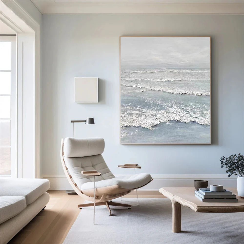 Minimalist Seascape Wall Art "Silent Tide Horizon" - nukeart