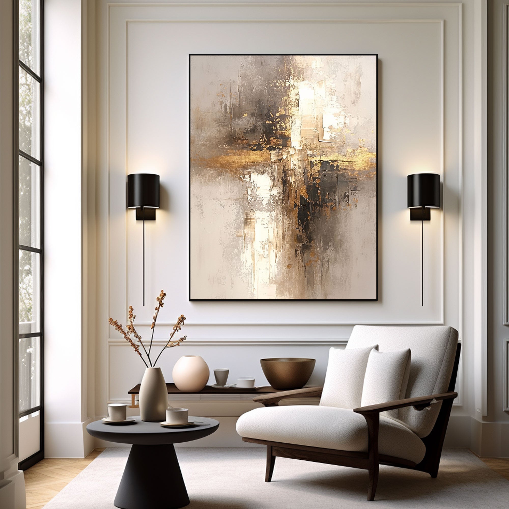 Peinture abstraite « Passage illuminé »