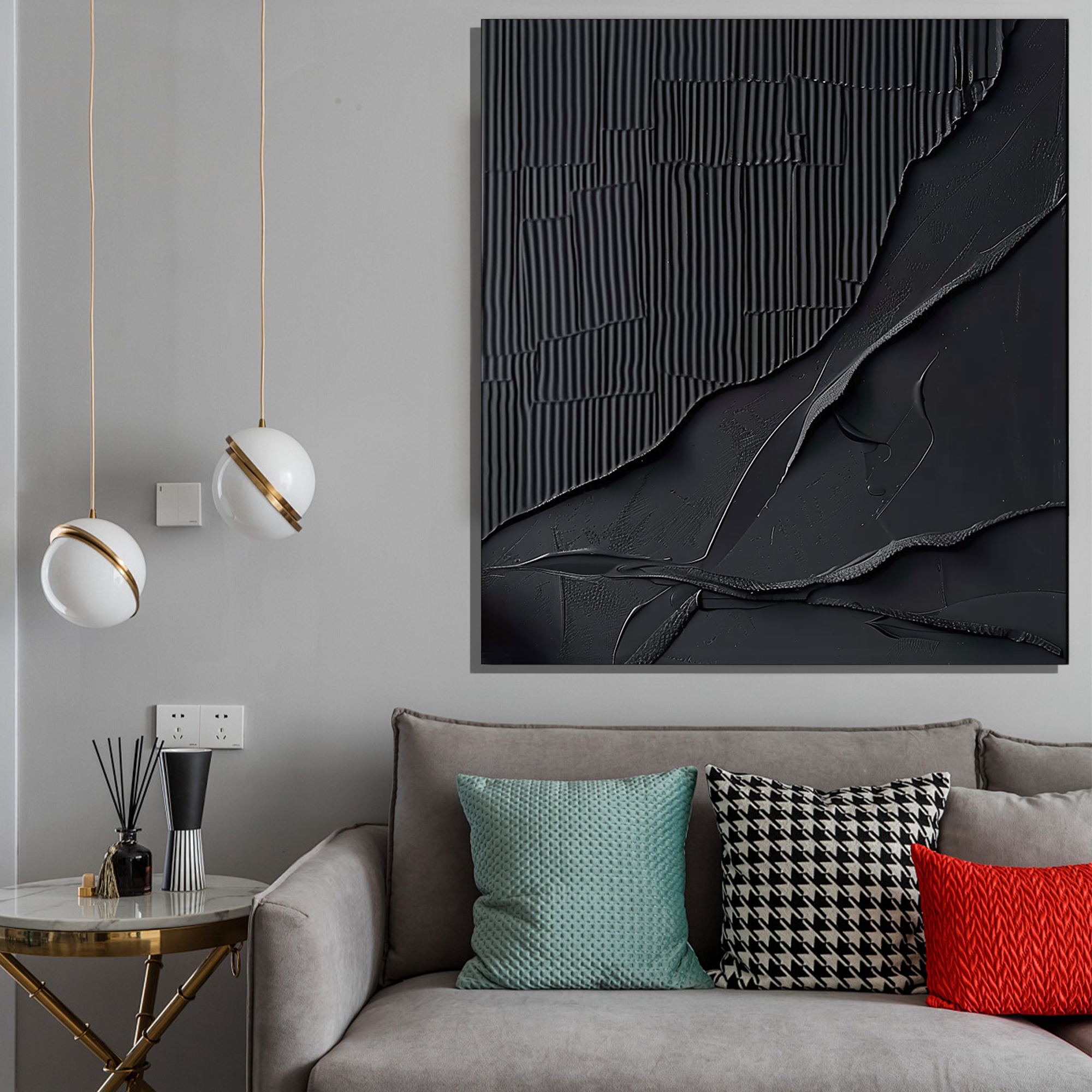 Peinture moderne d’art abstrait minimaliste « Dialogues abstraits »