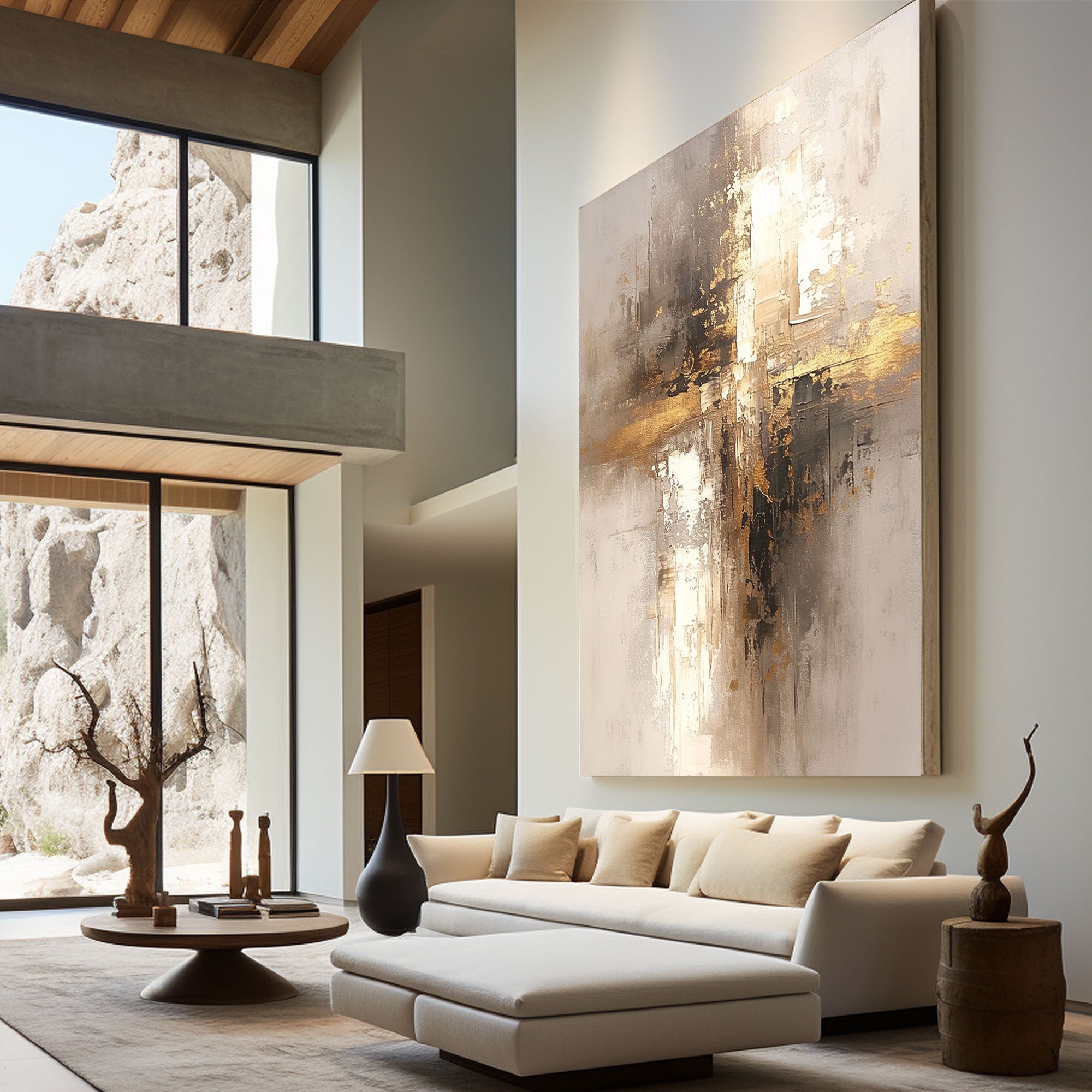 Peinture abstraite « Passage illuminé »