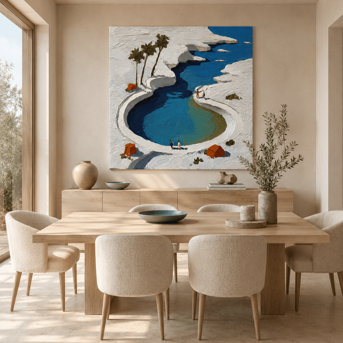Textured Painting "Cala Blanca" - nukeart