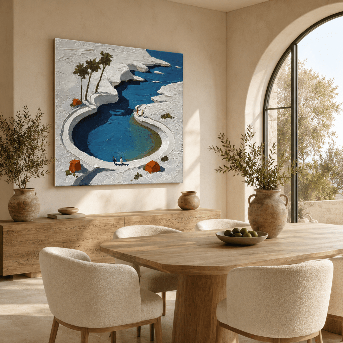Textured Painting "Cala Blanca" - nukeart