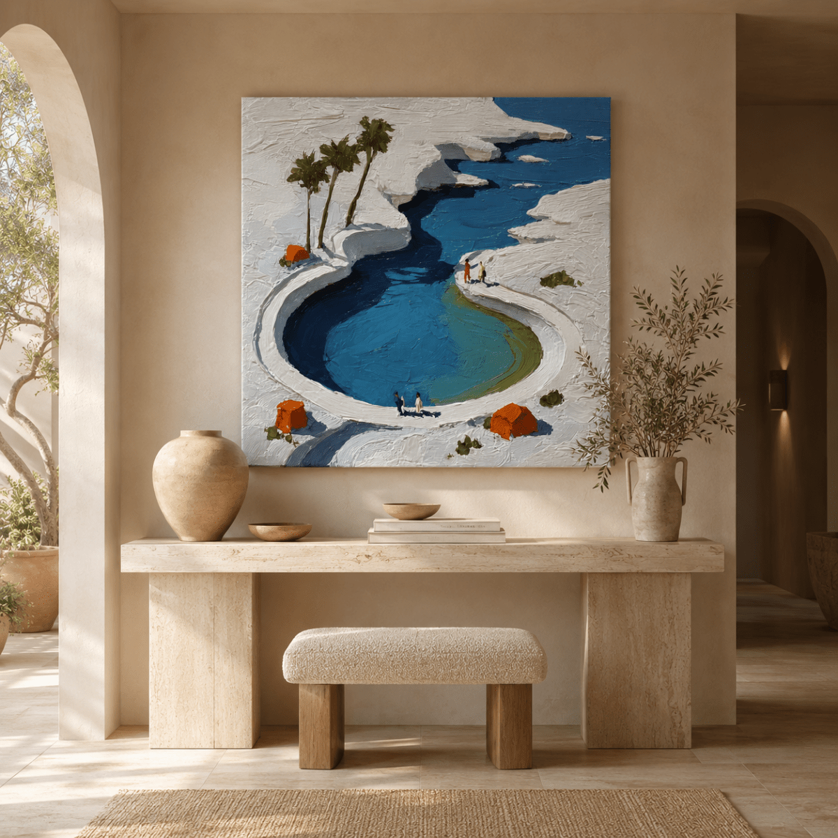 Textured Painting "Cala Blanca" - nukeart