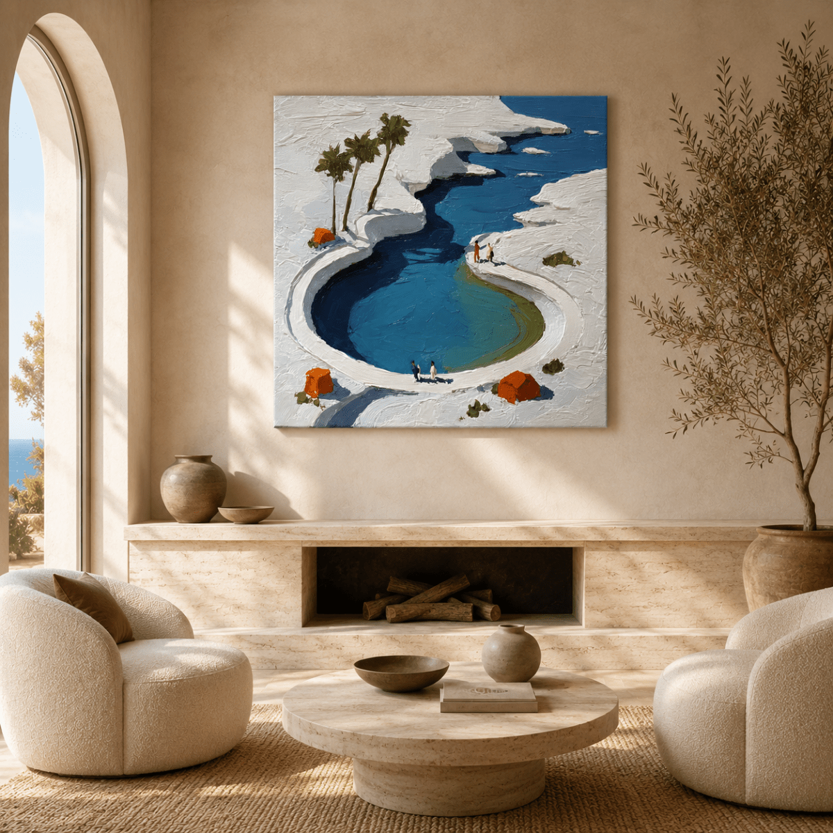 Textured Painting "Cala Blanca" - nukeart