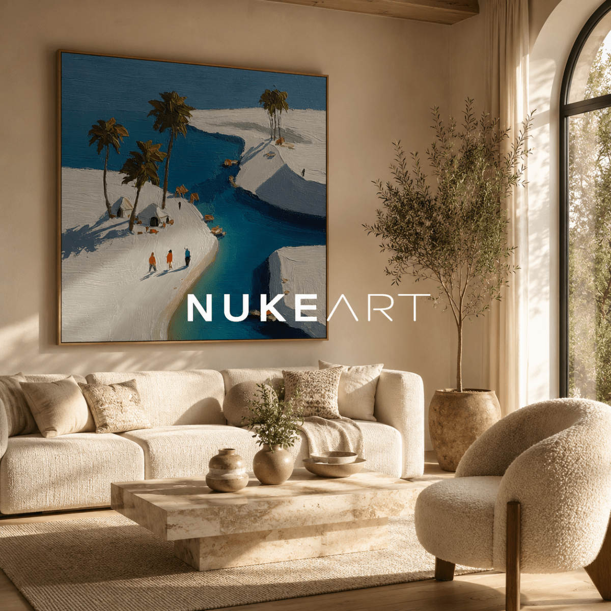 Textured Painting "Bahía de Luz" - nukeart