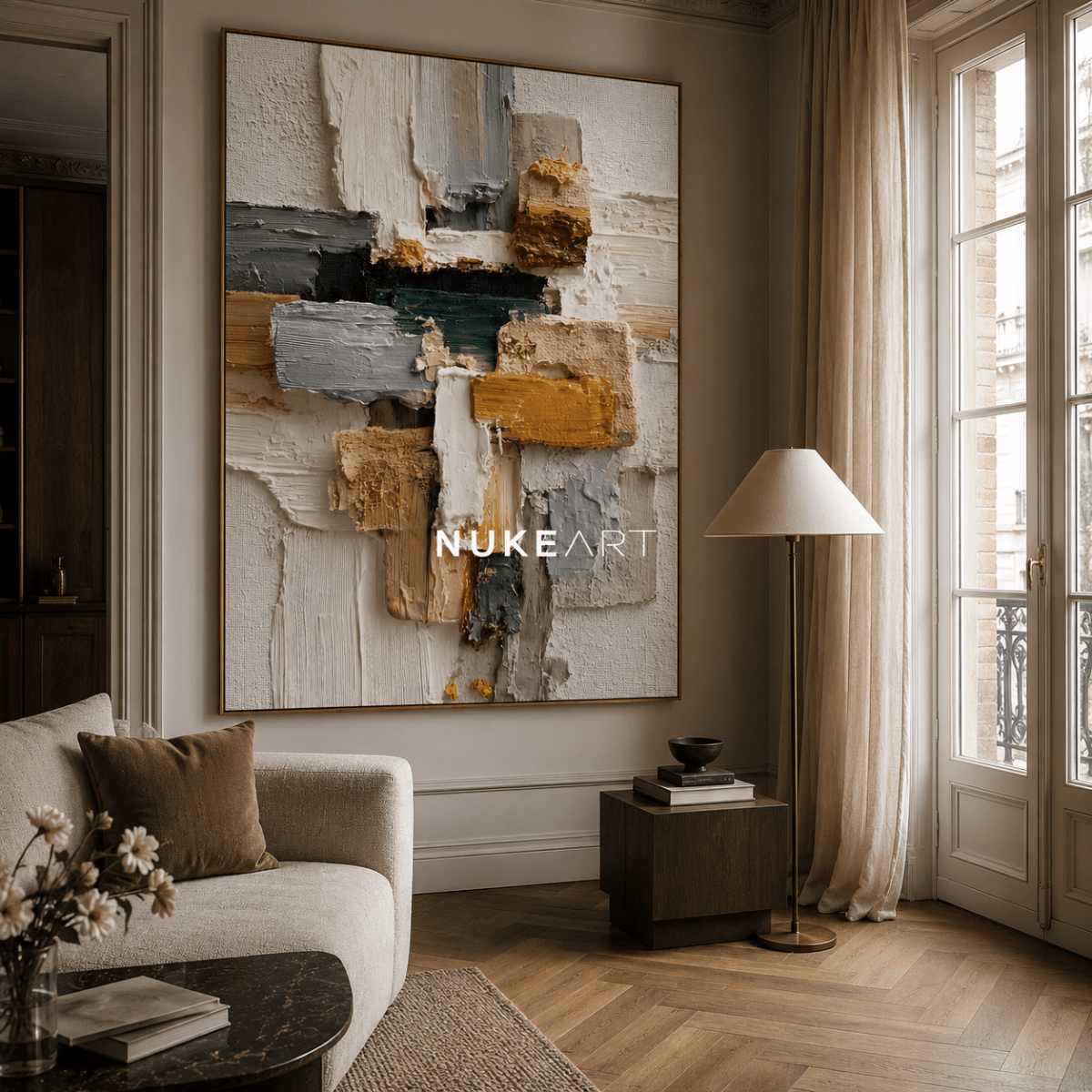 Wabi Sabi Wall Art "Umbral Dorado" - nukeart