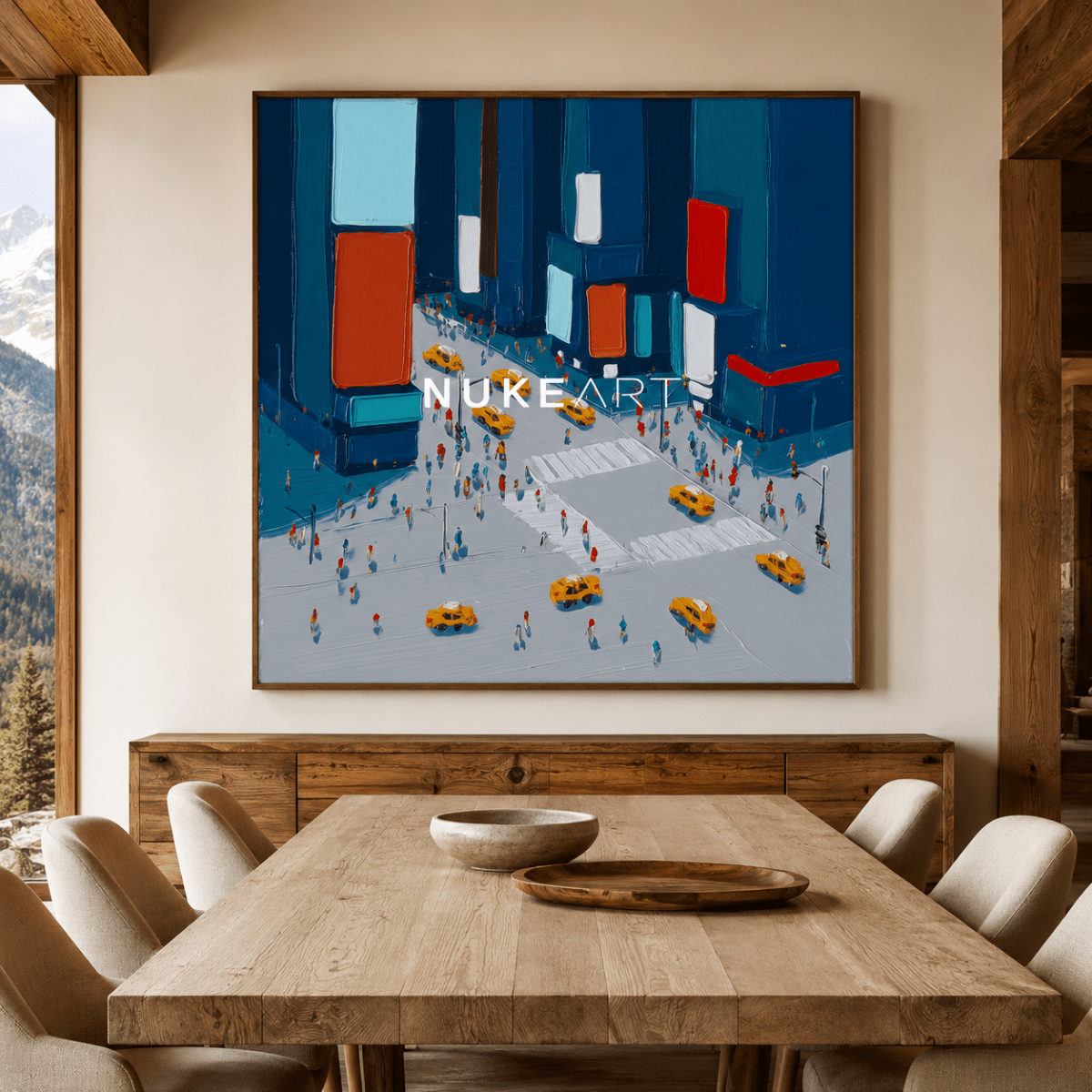 Plaster Painting "Ciudad de Medianoche" - nukeart