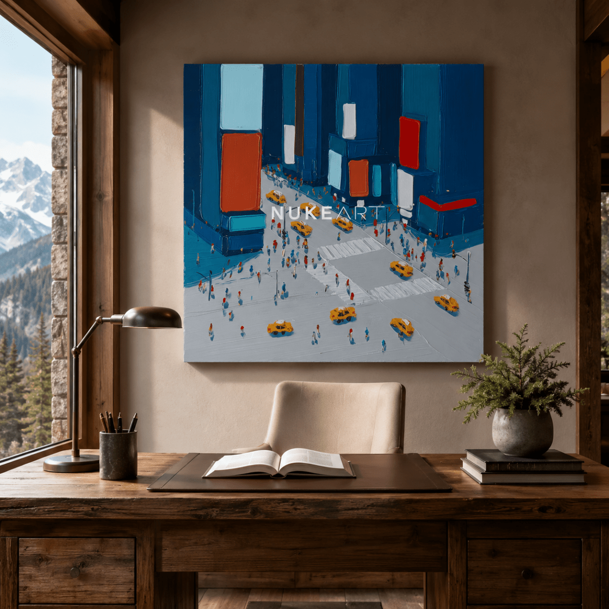 Plaster Painting "Ciudad de Medianoche" - nukeart