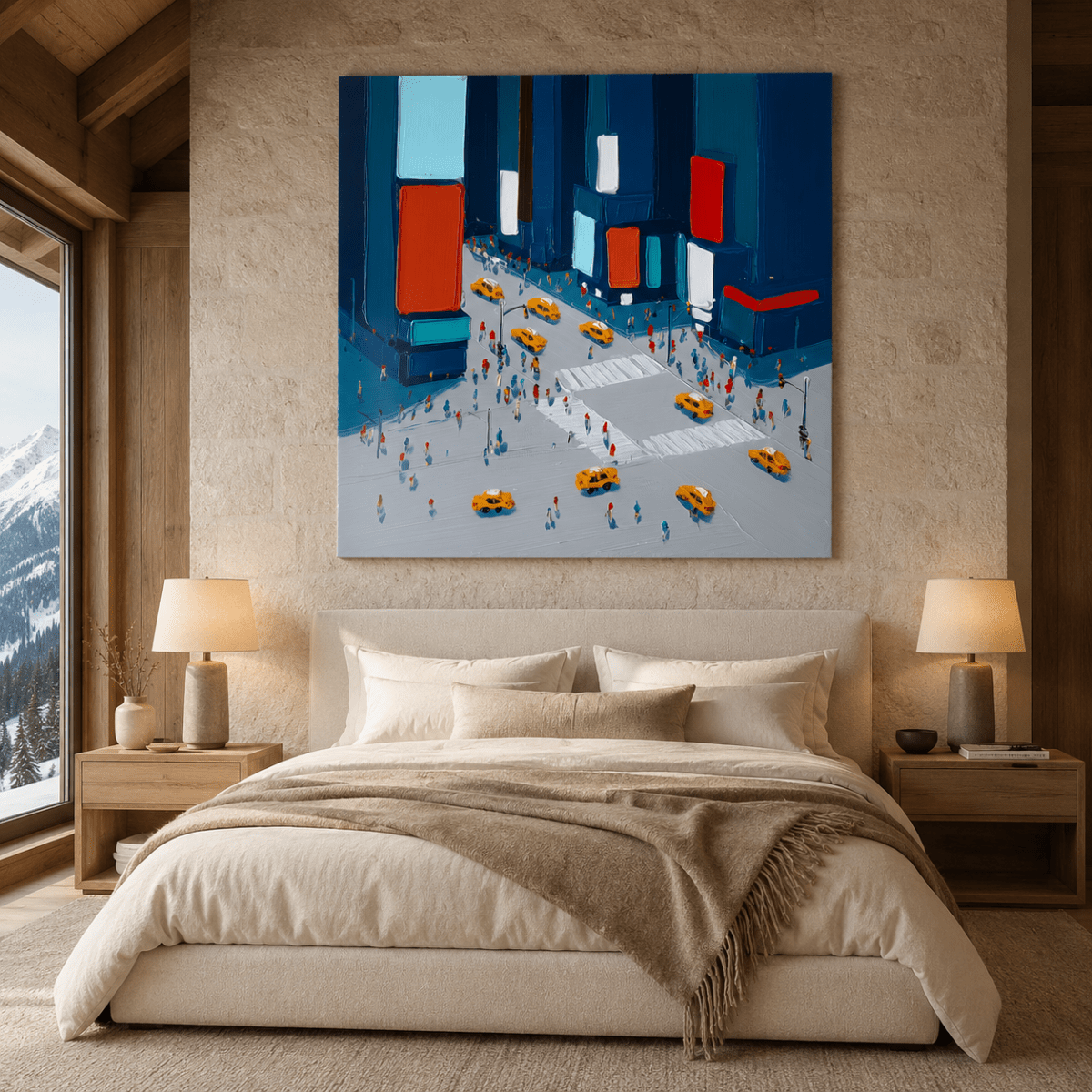 Plaster Painting "Ciudad de Medianoche" - nukeart