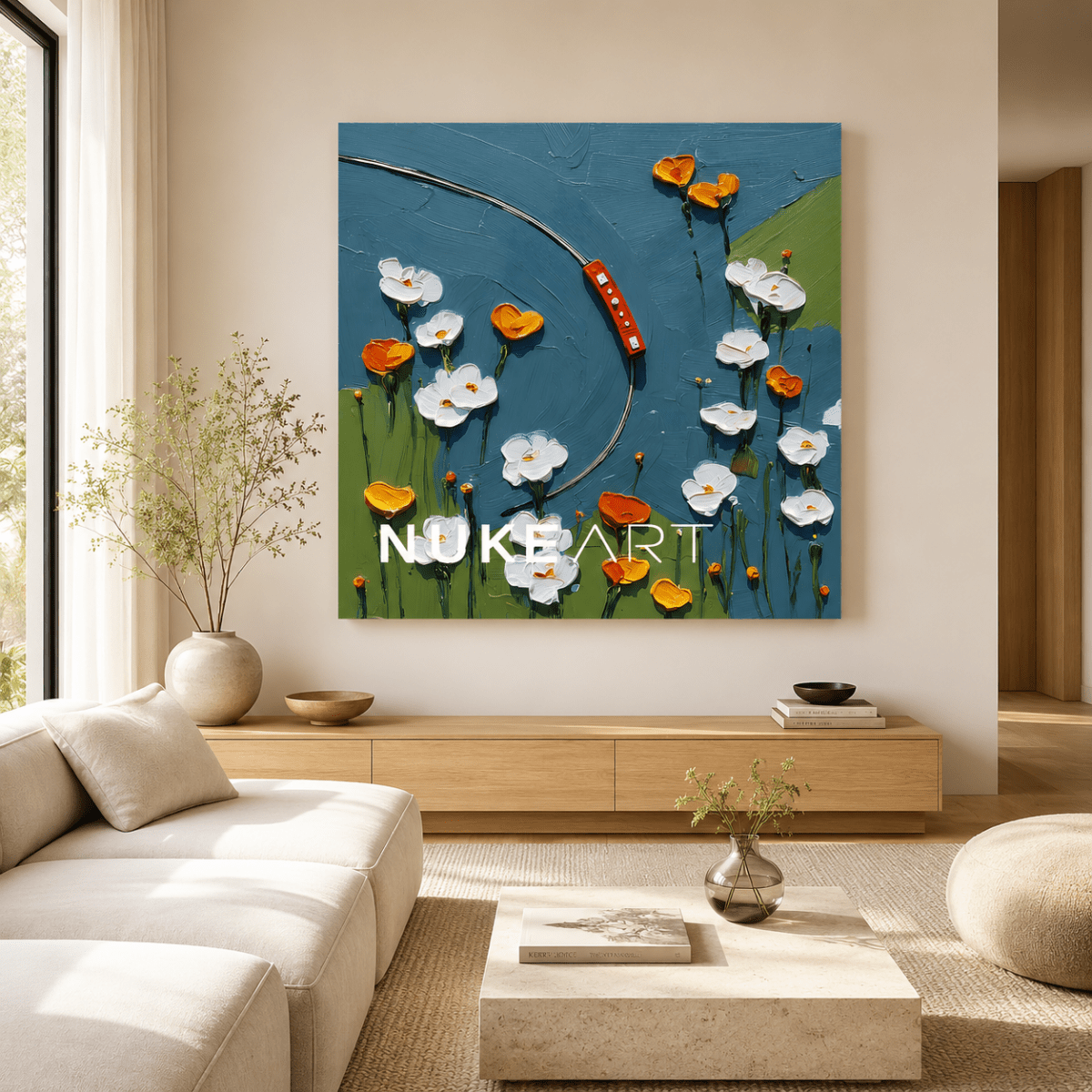 Plaster Painting "Flores del Río" - nukeart