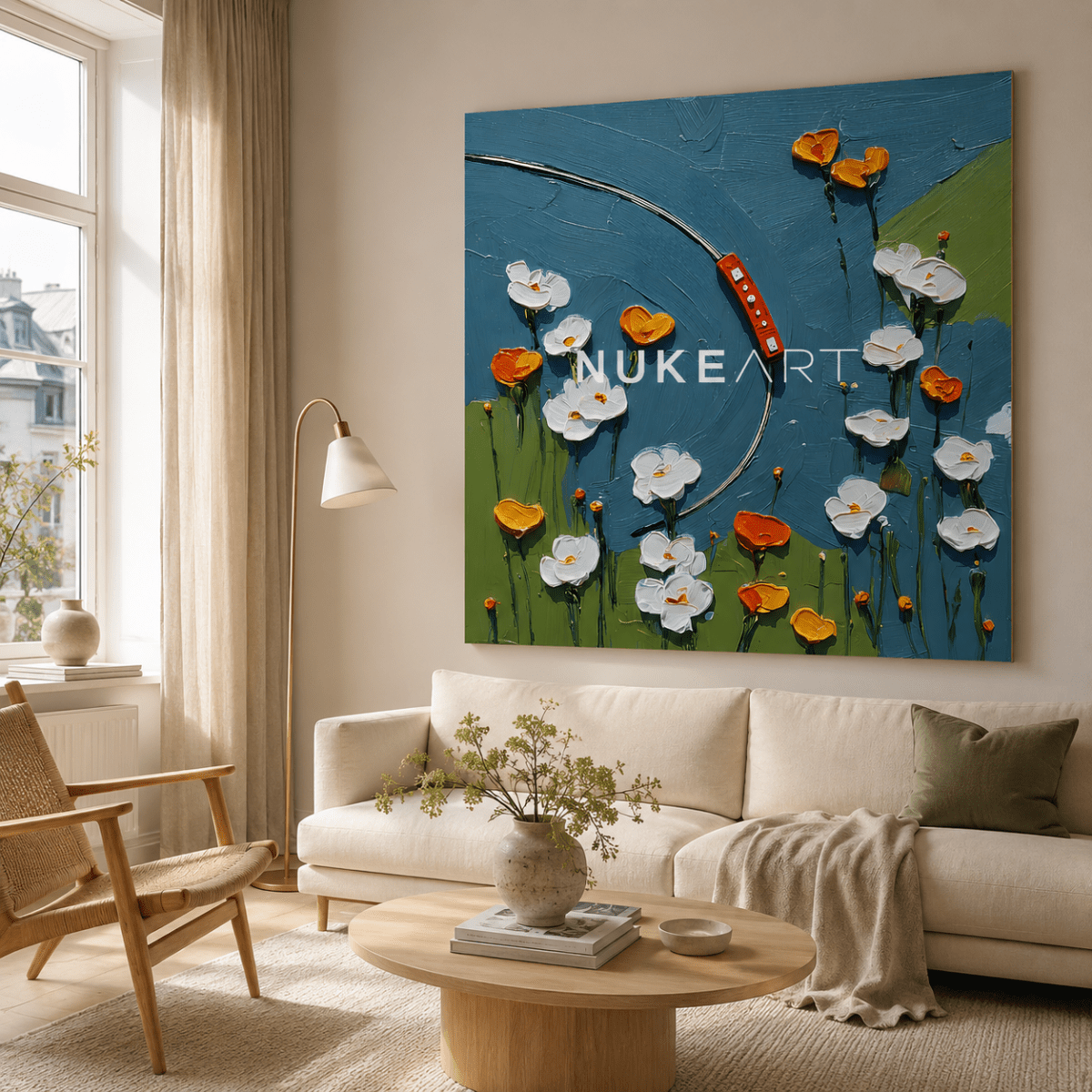 Plaster Painting "Flores del Río" - nukeart