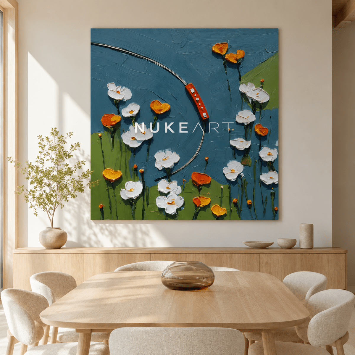 Plaster Painting "Flores del Río" - nukeart