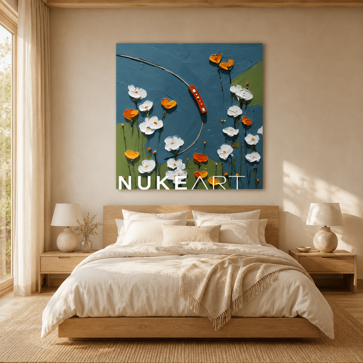 Plaster Painting "Flores del Río" - nukeart