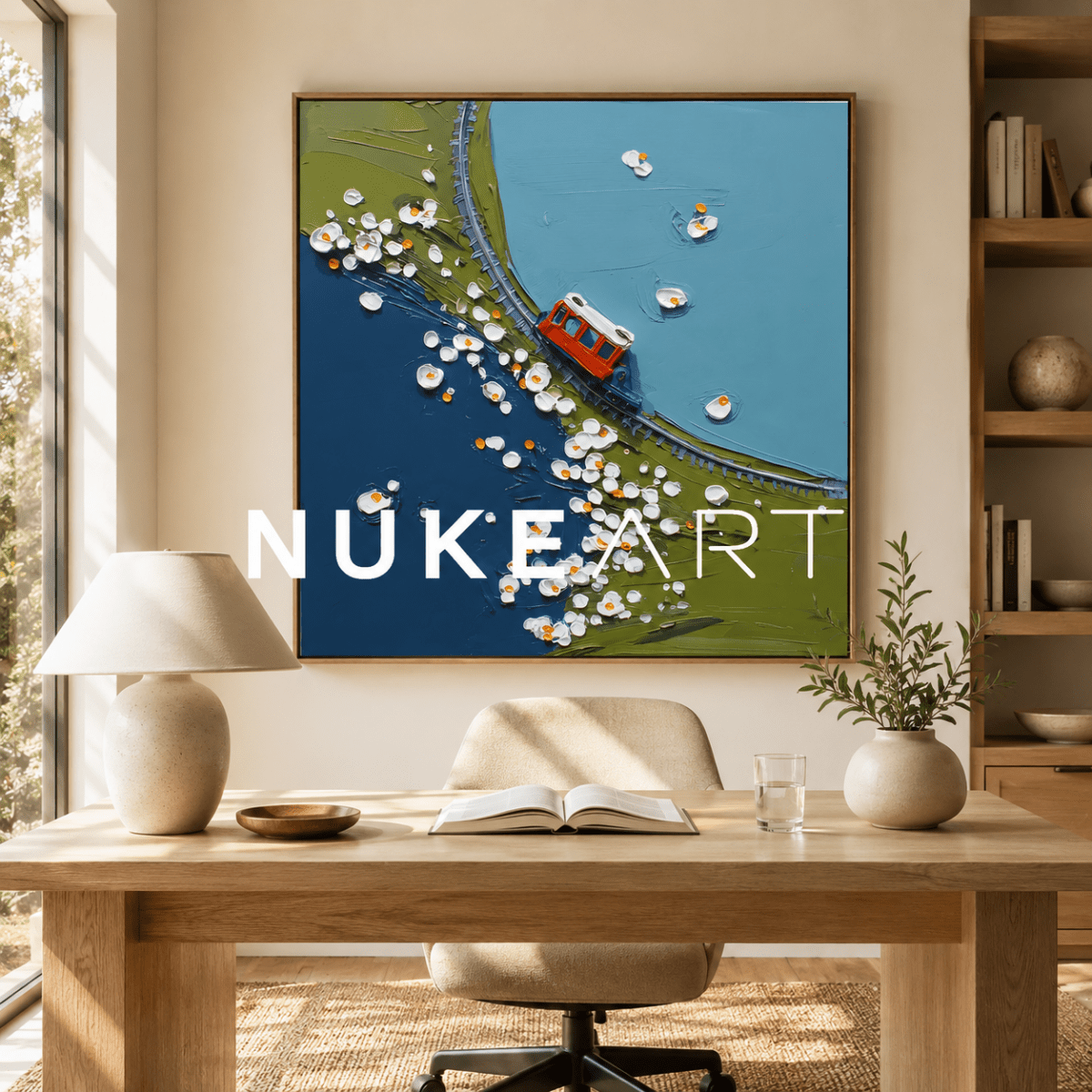 Plaster Painting "Ribera Florecida" - nukeart
