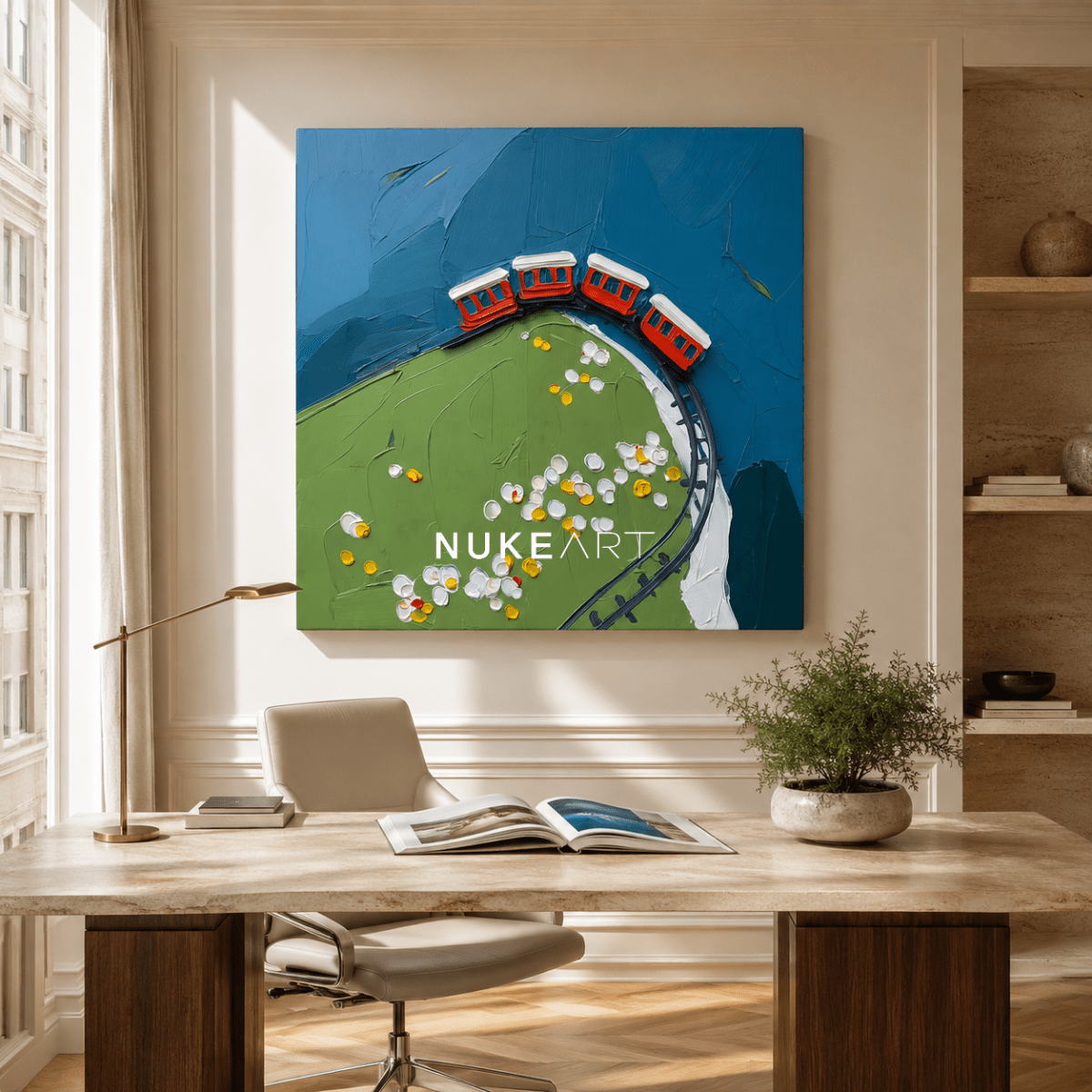 Plaster Painting "Rieles en Flor" - nukeart