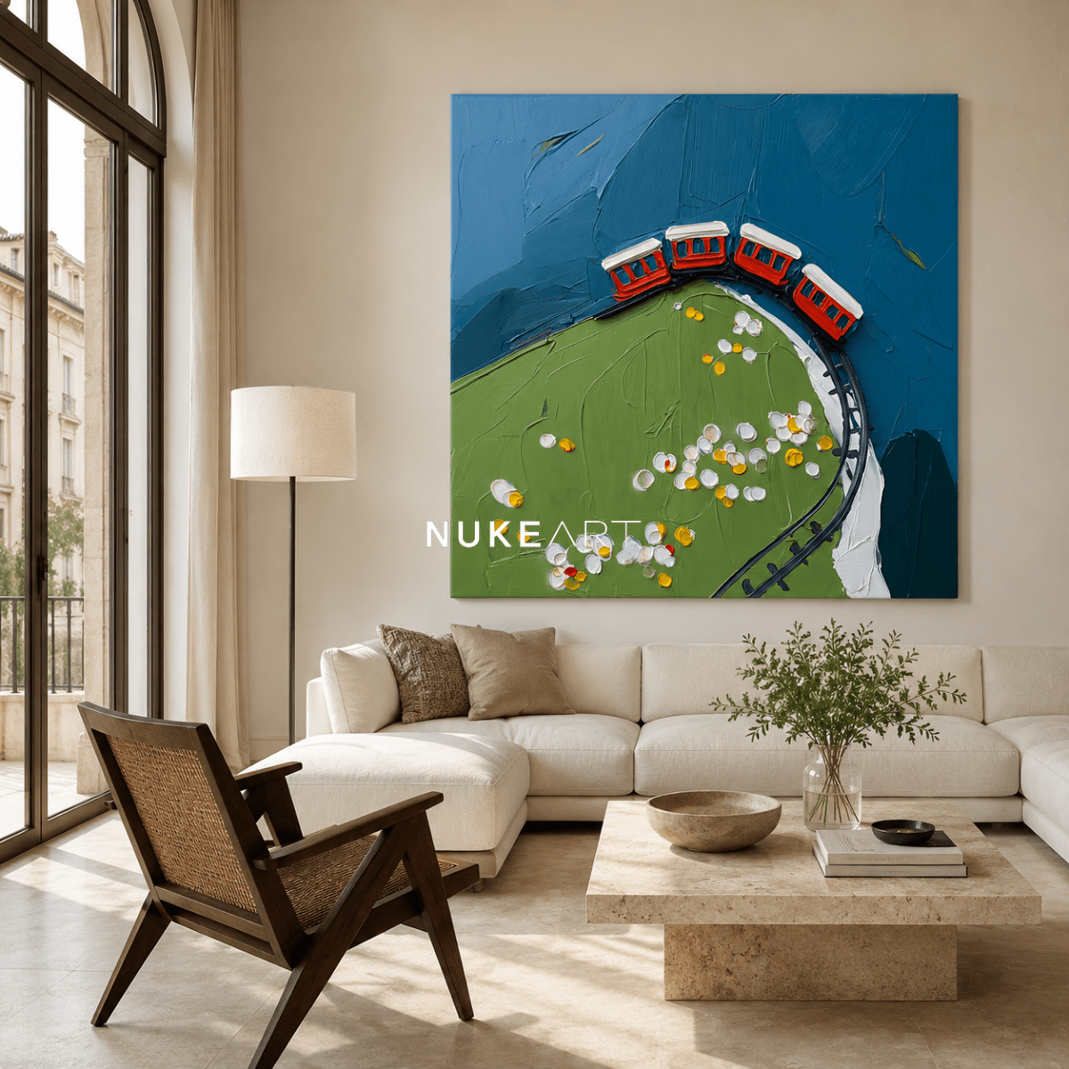 Plaster Painting "Rieles en Flor" - nukeart