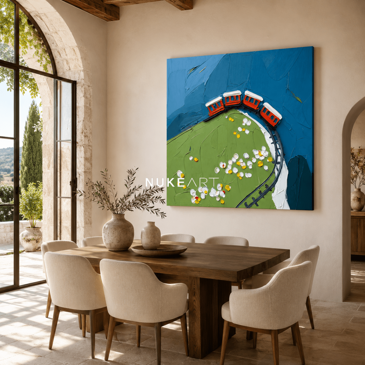 Plaster Painting "Rieles en Flor" - nukeart