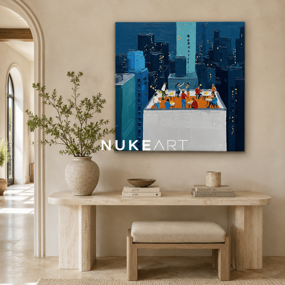 Plaster Painting "Terraza Nocturna" - nukeart