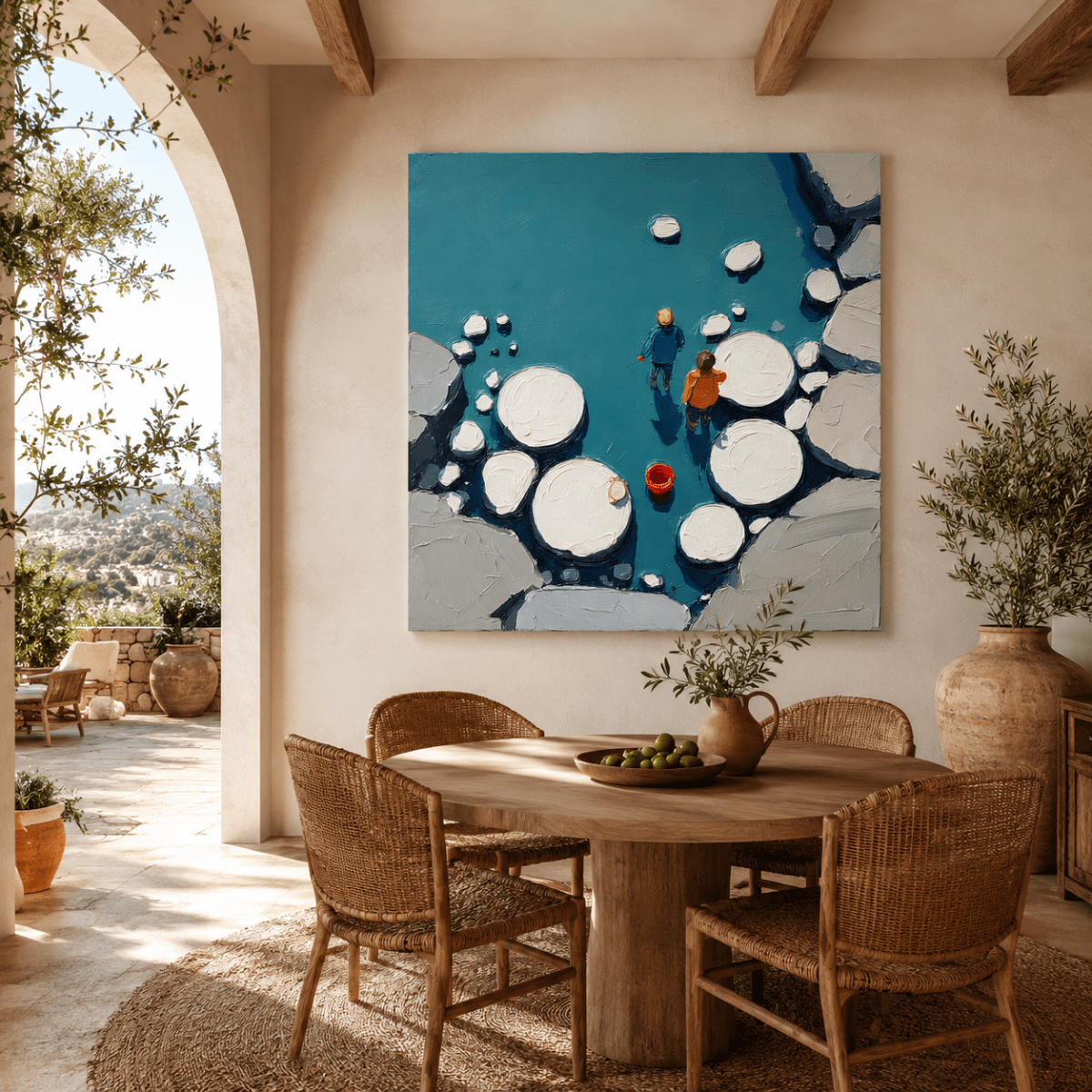 Plaster Painting "Piedras del Agua" - nukeart