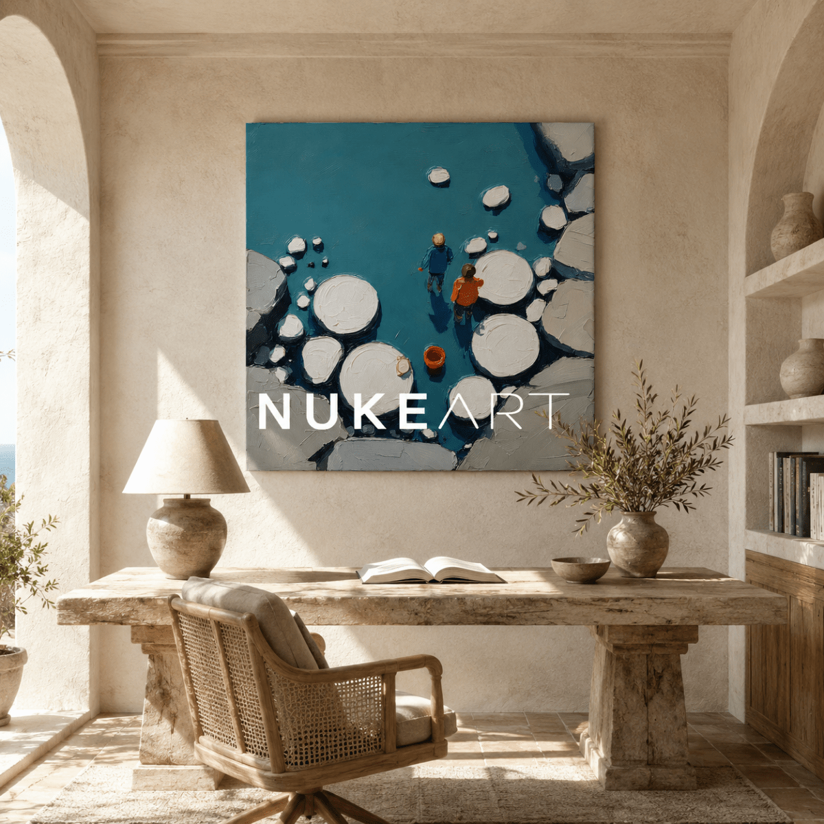 Plaster Painting "Piedras del Agua" - nukeart