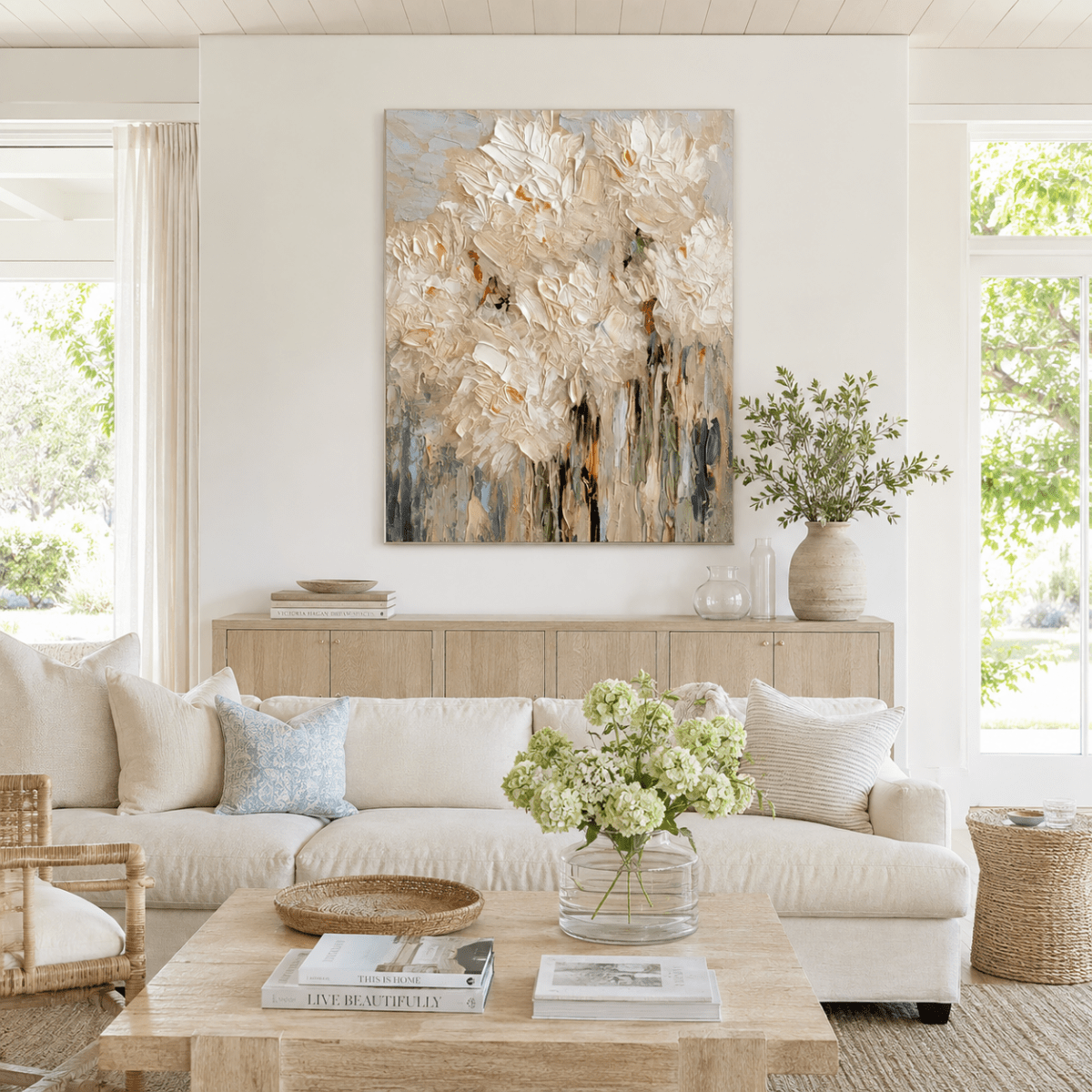 Plaster Painting "Jardín de Marfil" - nukeart
