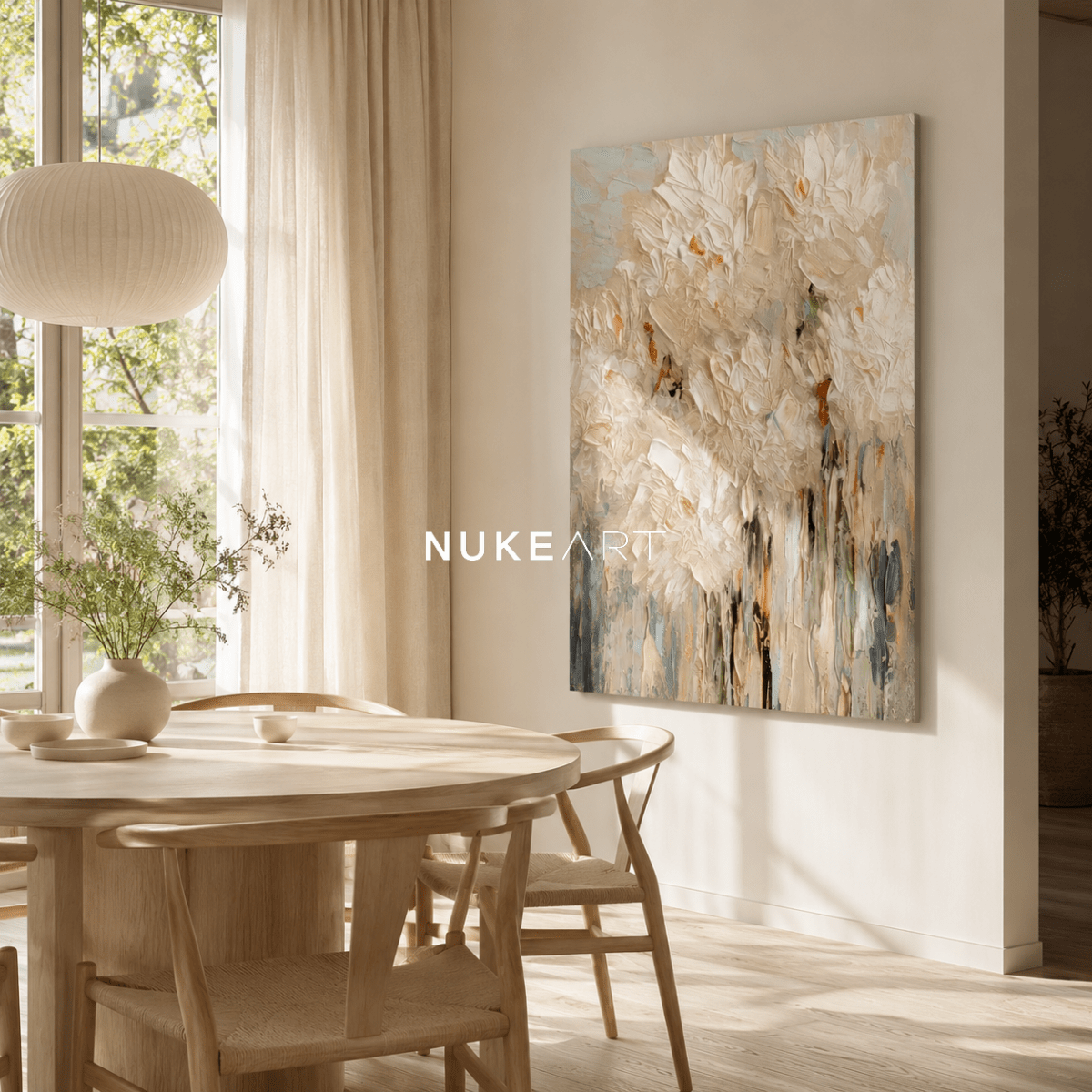 Plaster Painting "Jardín de Marfil" - nukeart