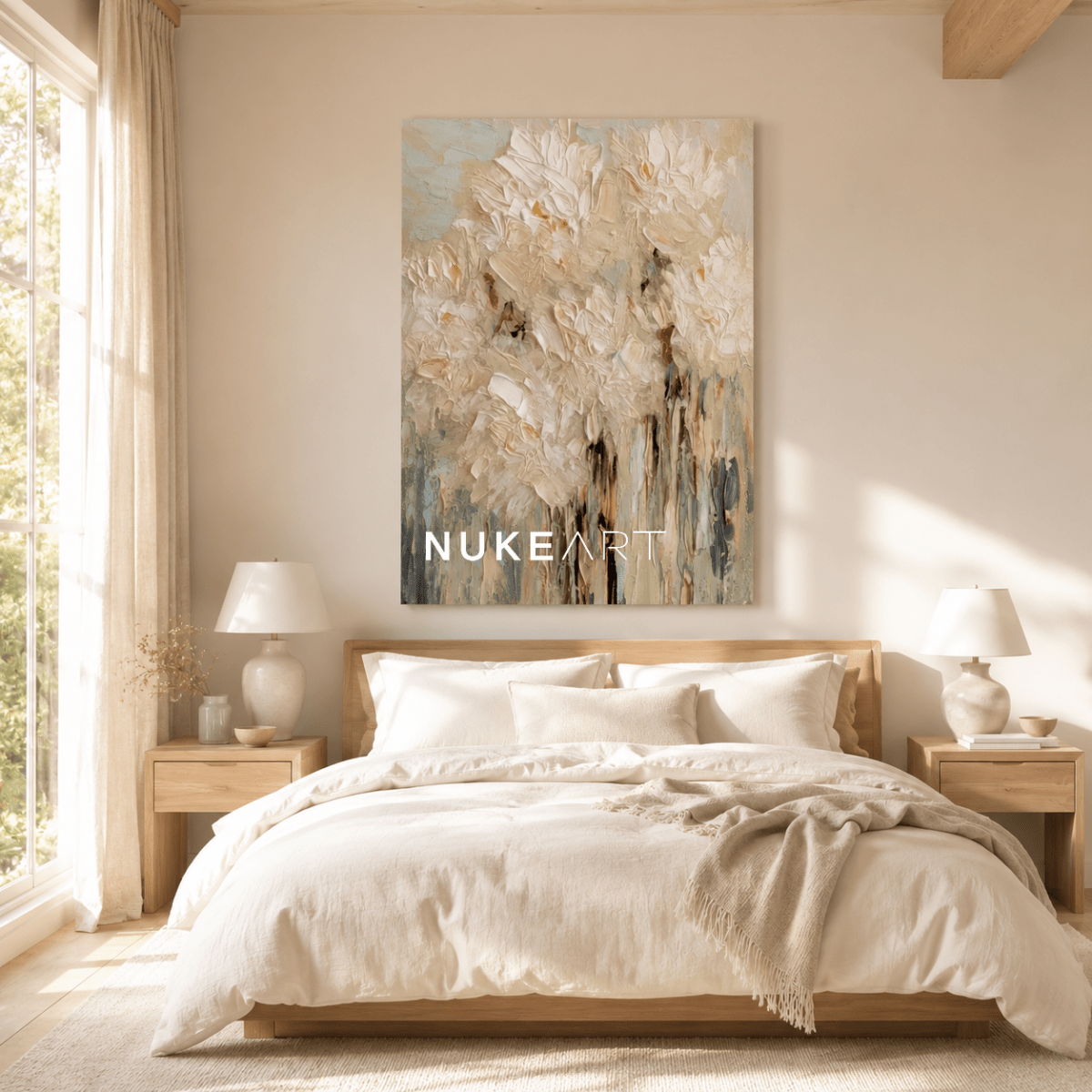 Plaster Painting "Jardín de Marfil" - nukeart