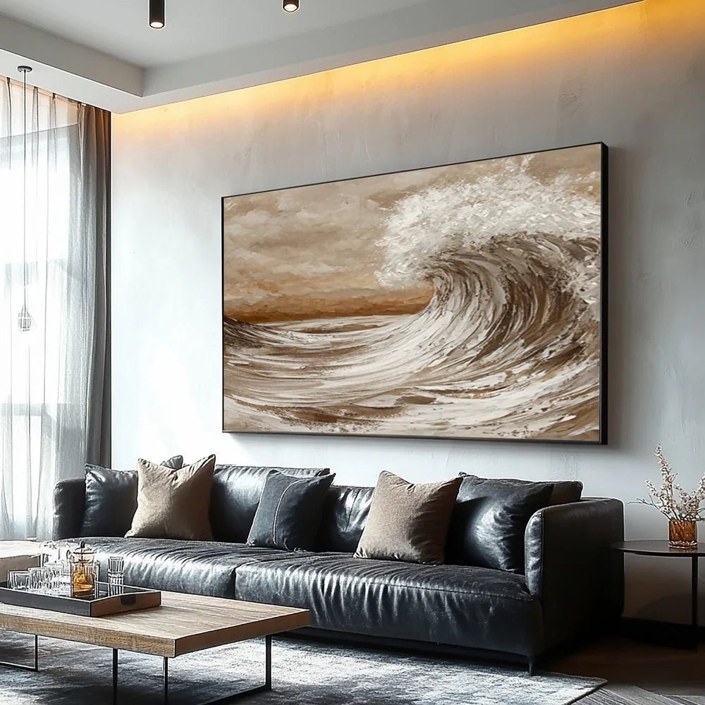 Wabi Sabi Painting "Onda Dorata" - nukeart