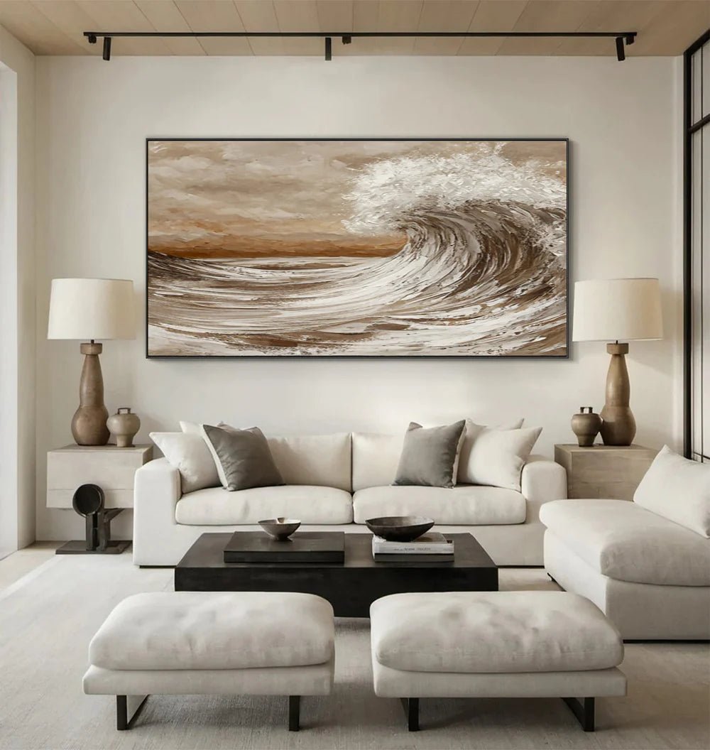 Wabi Sabi Painting "Onda Dorata" - nukeart