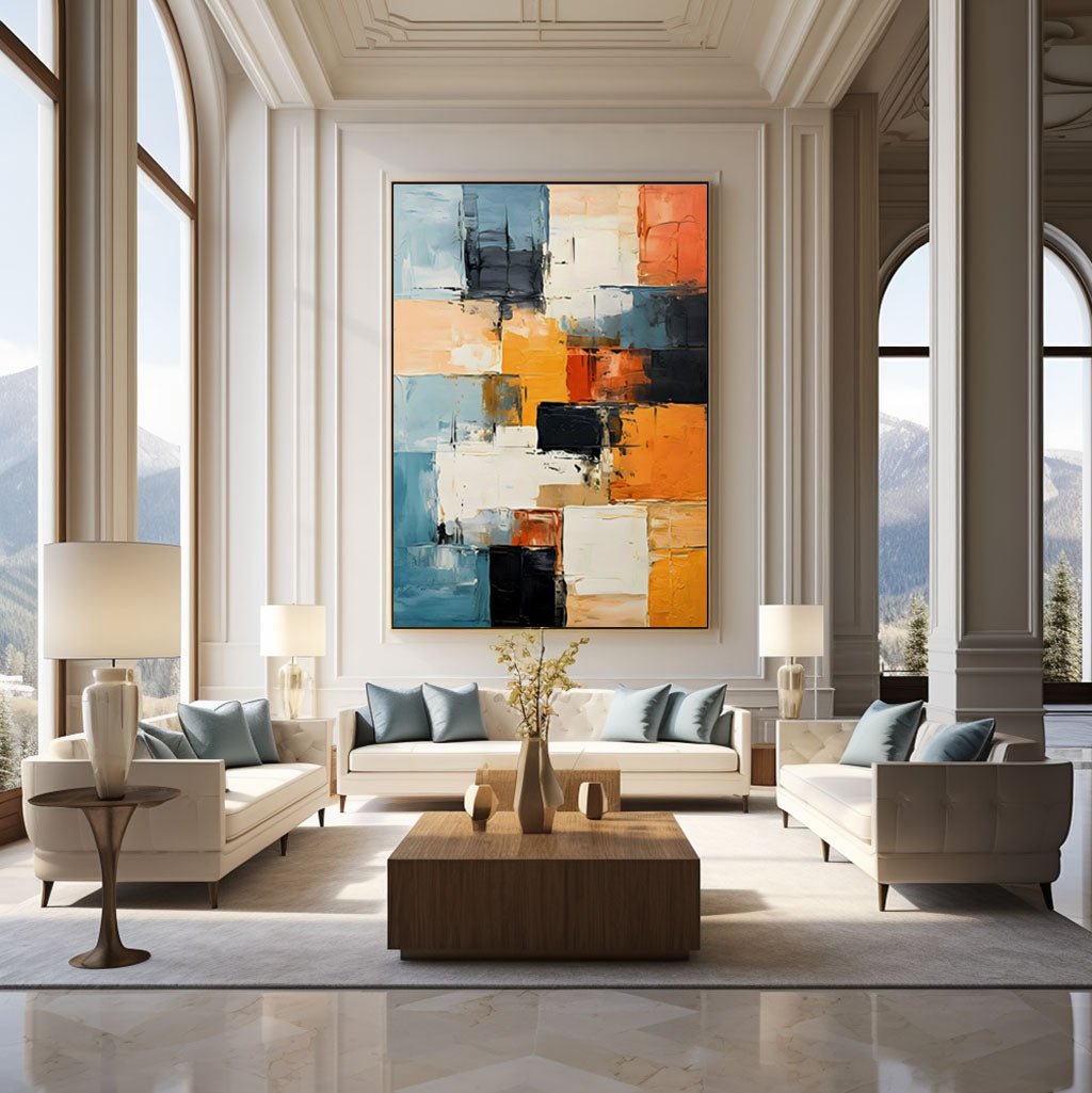 Abstract Colorful Painting "Couleurs du Temps" - nukeart