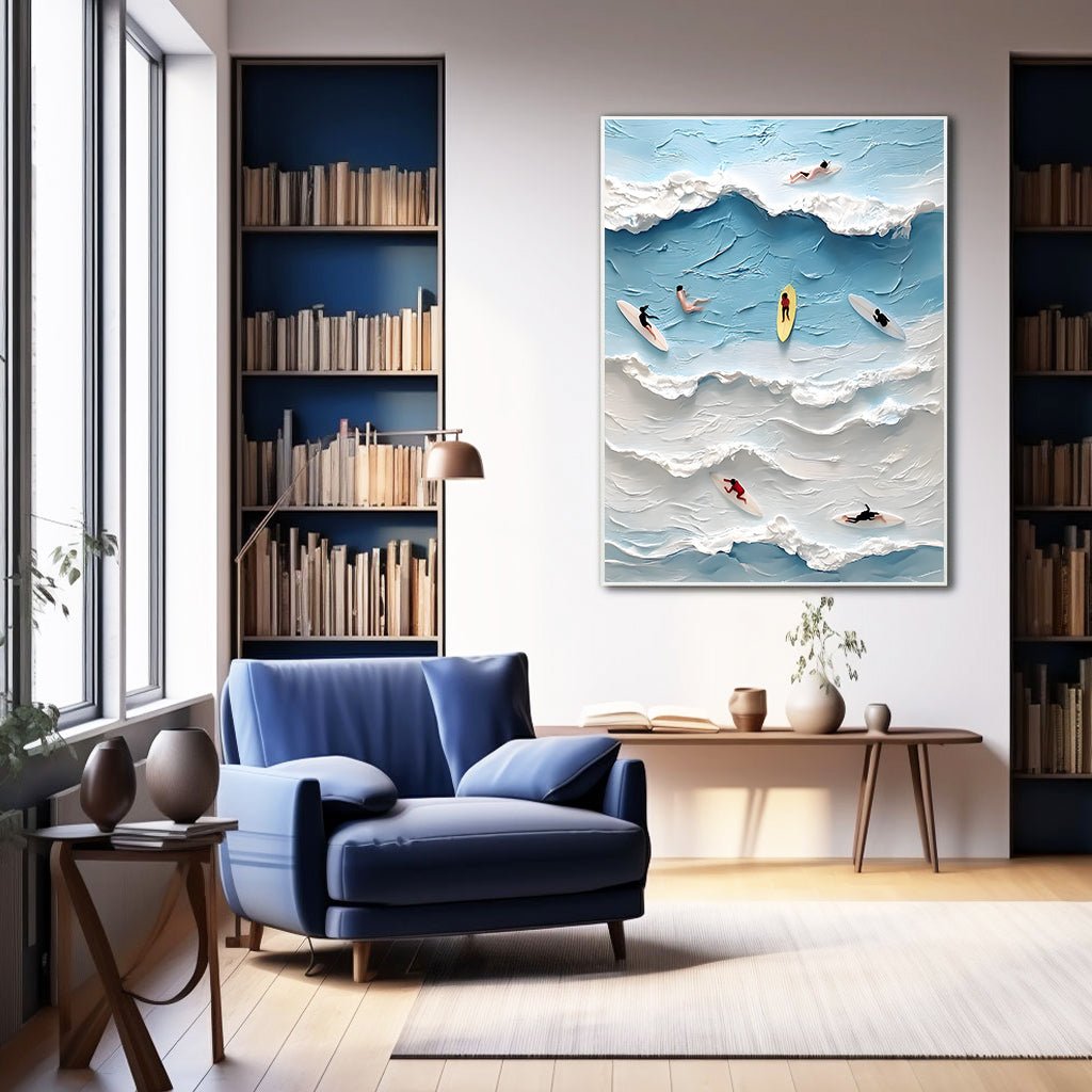 Abstract Painting "Armonía Acuática" - nukeart