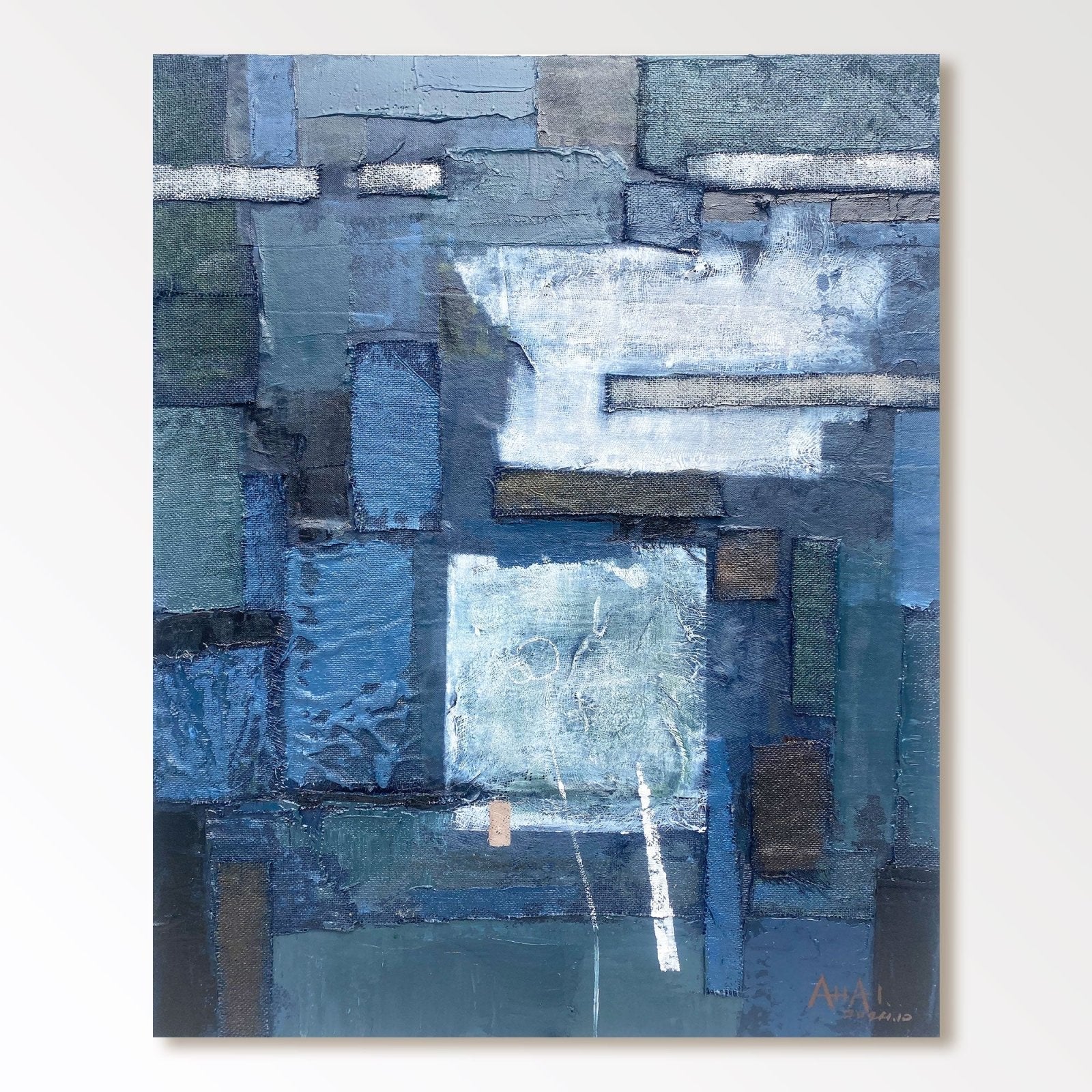 Abstract Painting "Armonía Azul” - nukeart