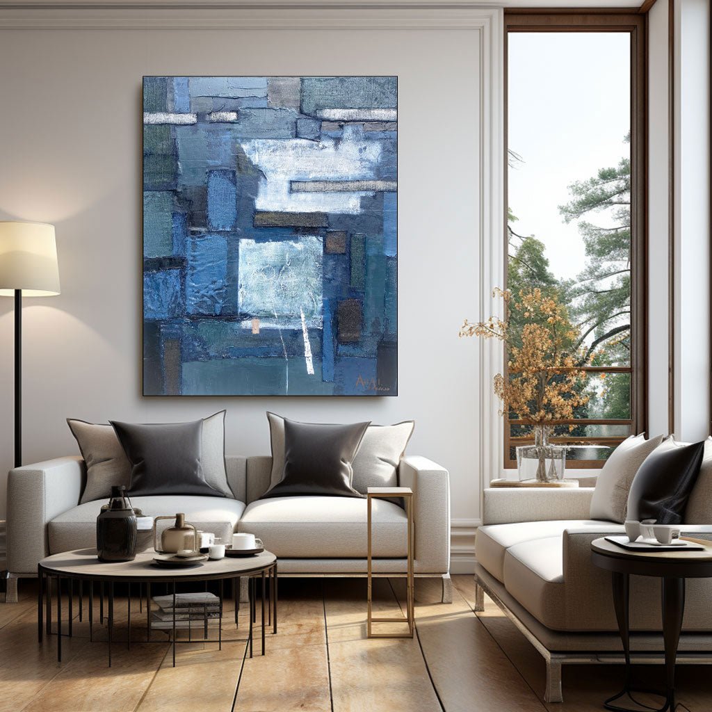Abstract Painting "Armonía Azul” - nukeart