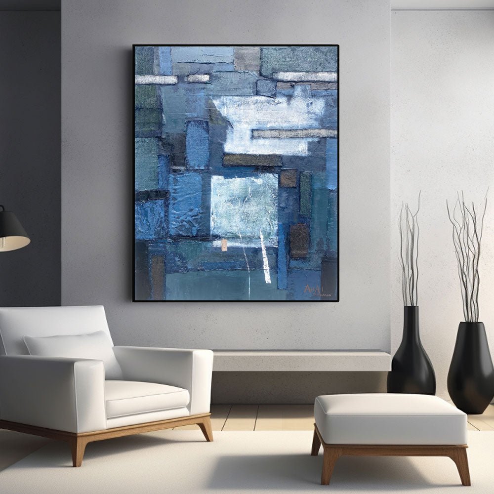 Abstract Painting "Armonía Azul” - nukeart
