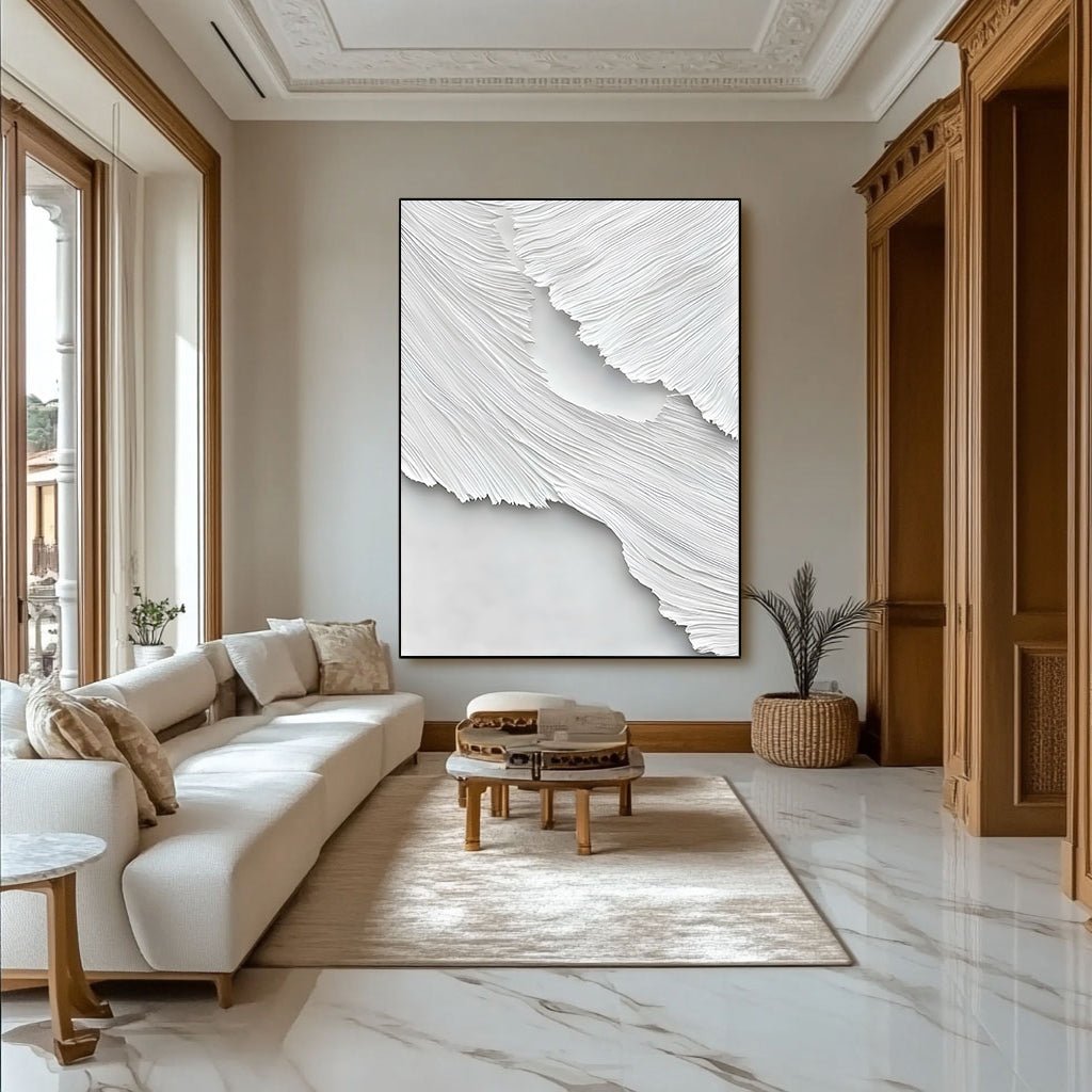 Abstract Painting "Armonía Blanca” - nukeart