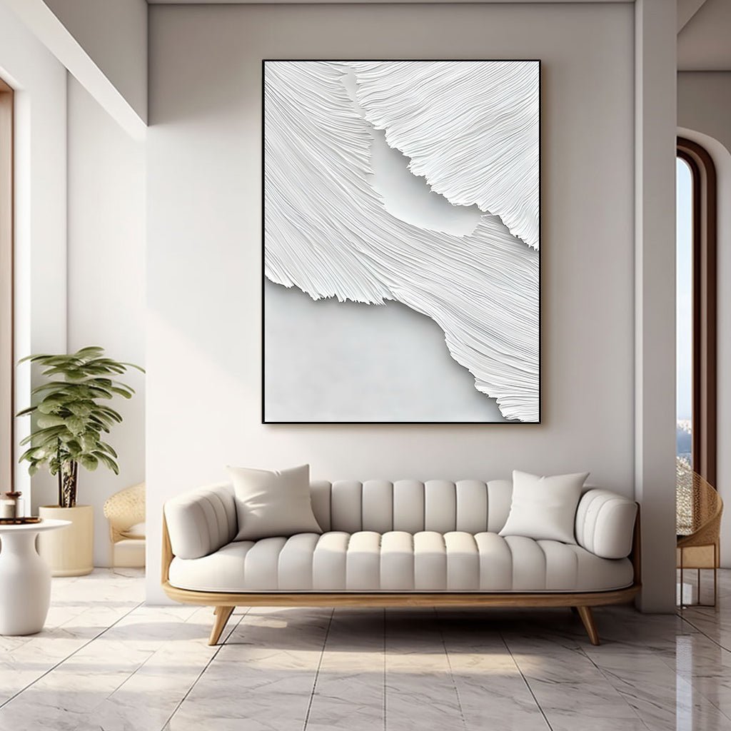 Abstract Painting "Armonía Blanca” - nukeart