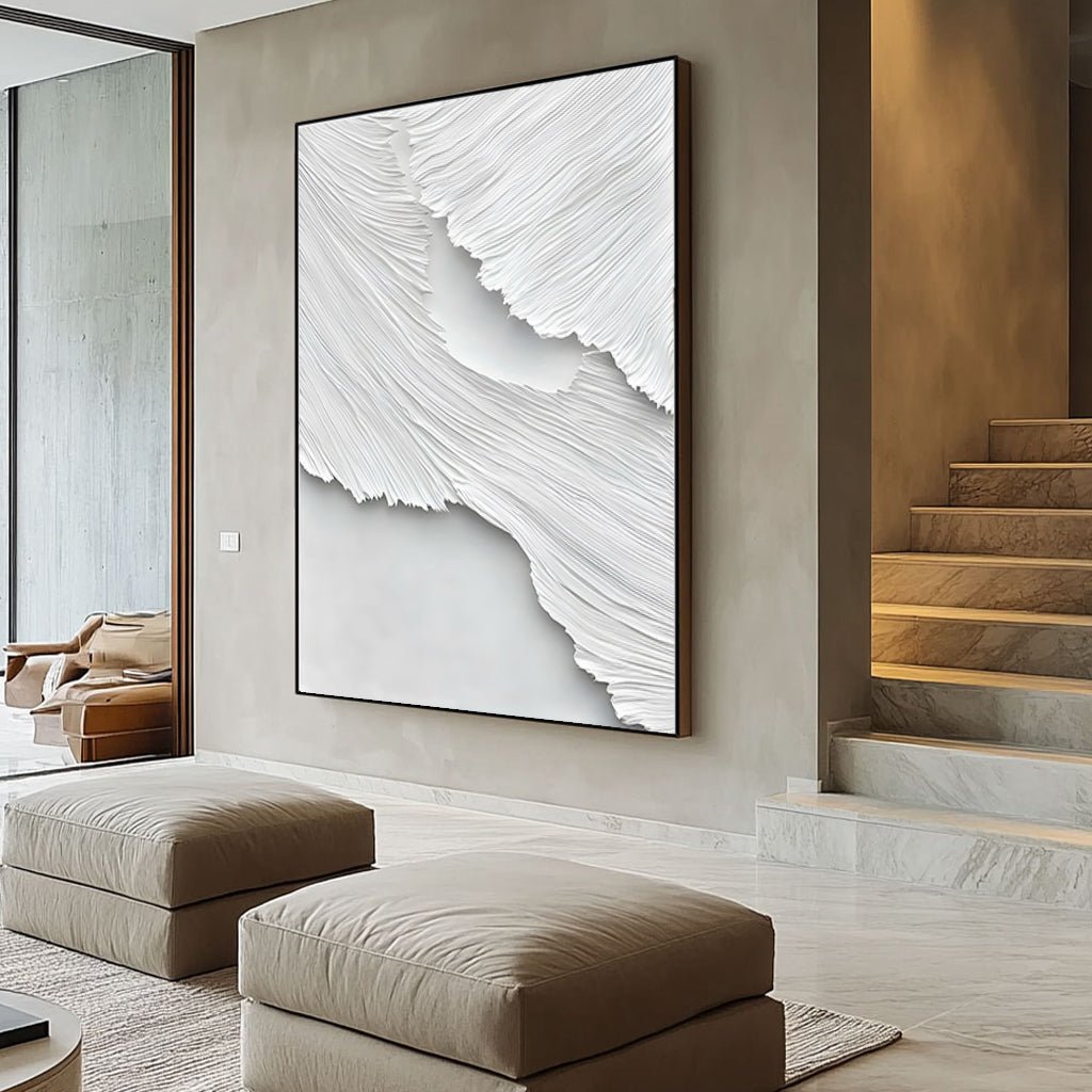 Abstract Painting "Armonía Blanca” - nukeart