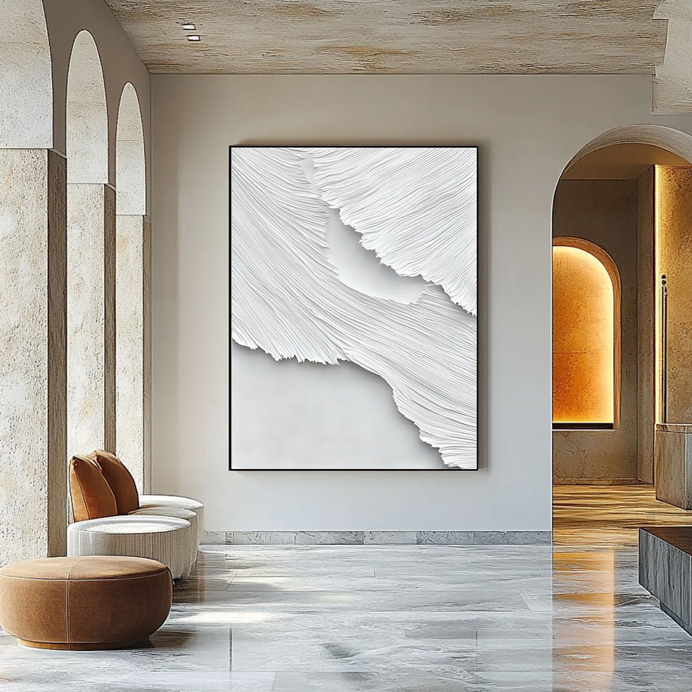 Abstract Painting "Armonía Blanca” - nukeart