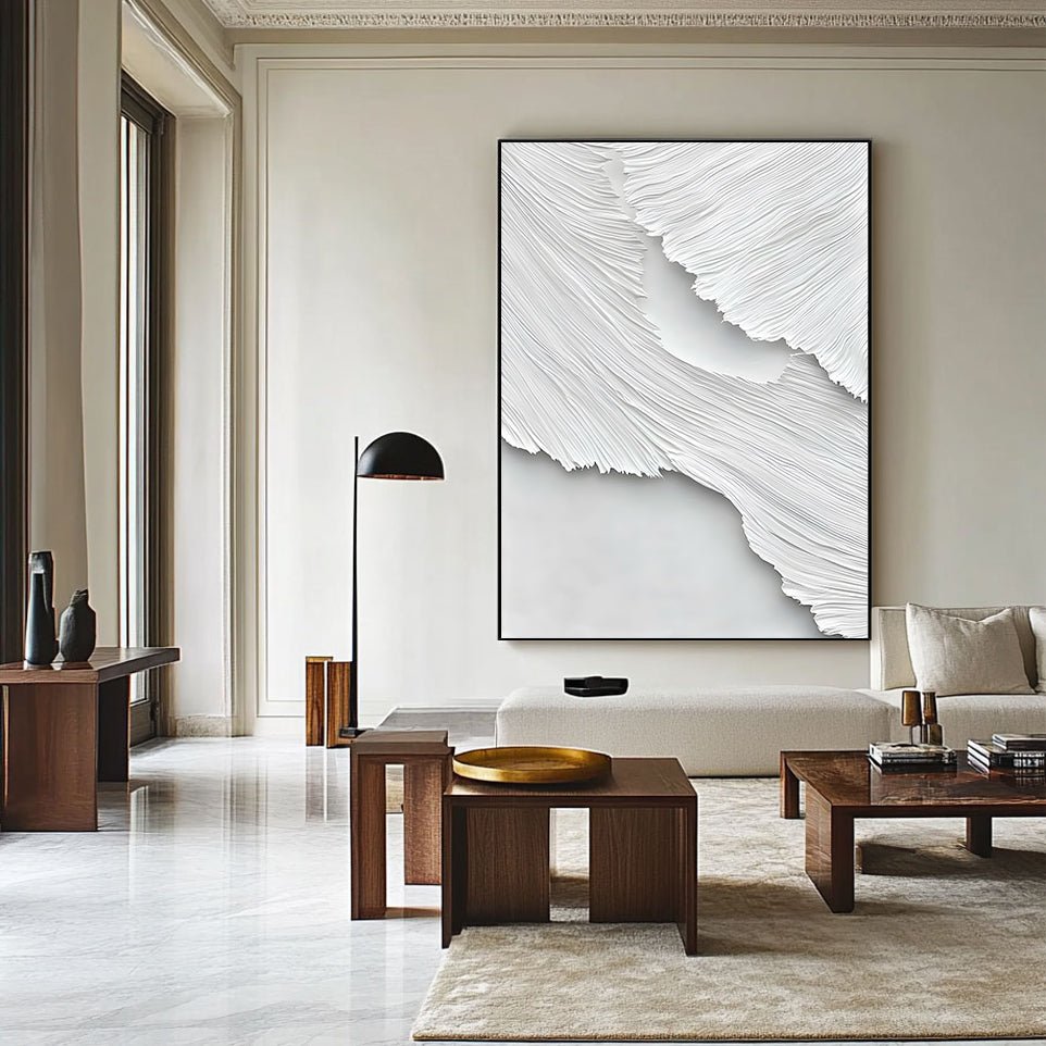 Abstract Painting "Armonía Blanca” - nukeart