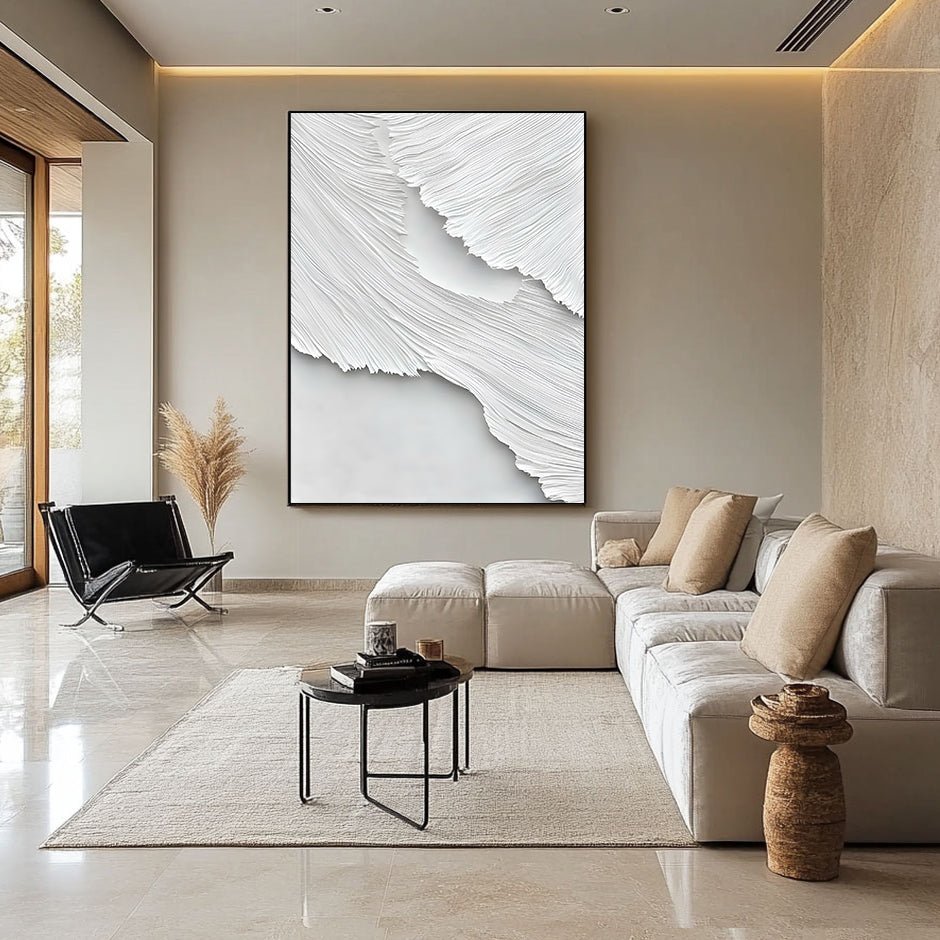 Abstract Painting "Armonía Blanca” - nukeart