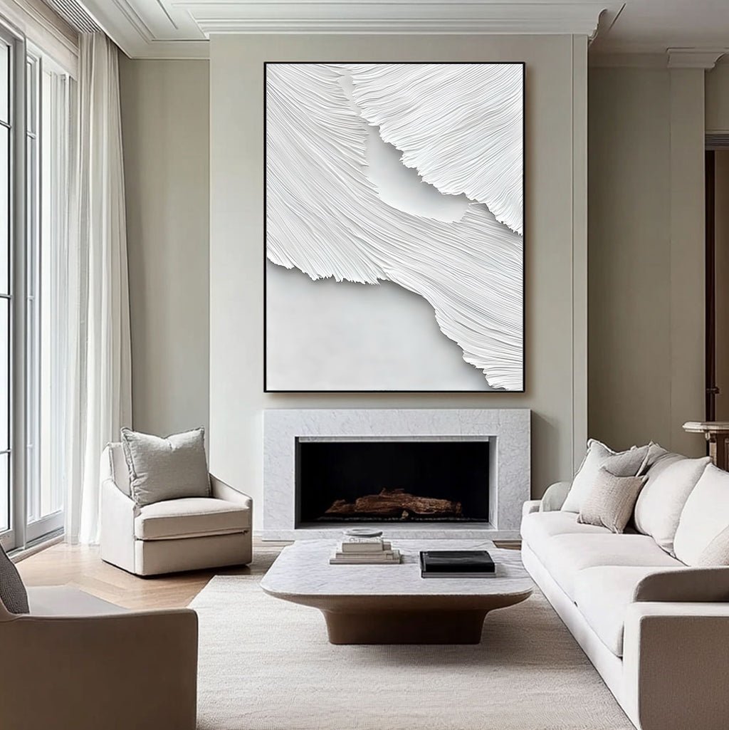 Abstract Painting "Armonía Blanca” - nukeart