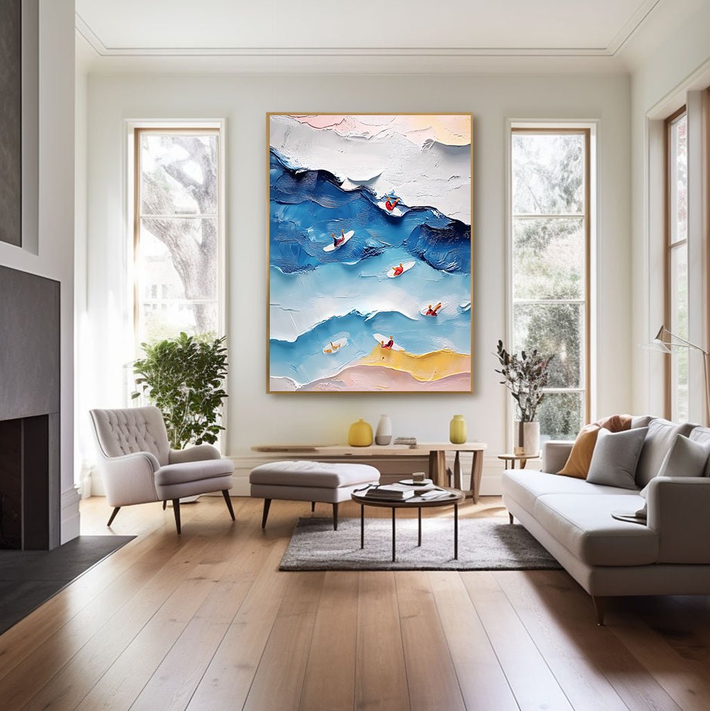 Abstract Painting "Armonía de Olas" - nukeart