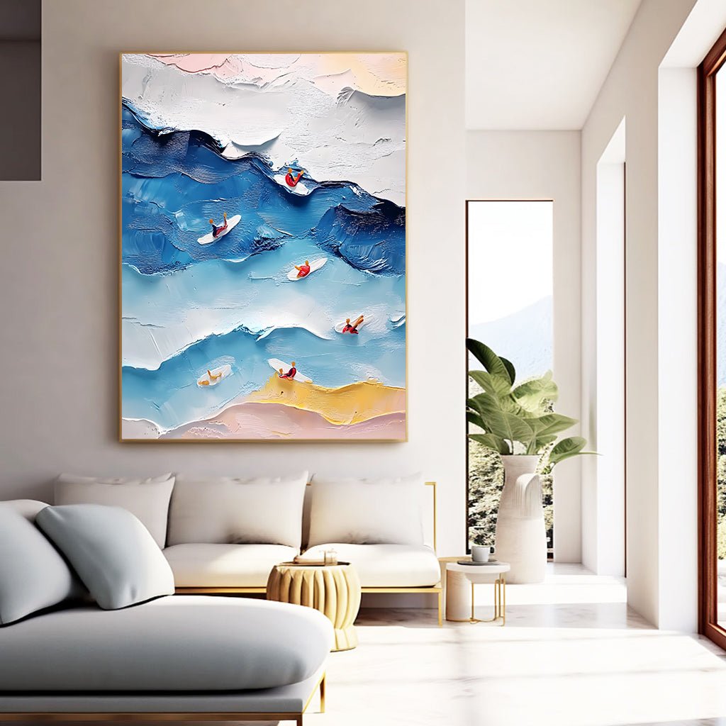 Abstract Painting "Armonía de Olas" - nukeart