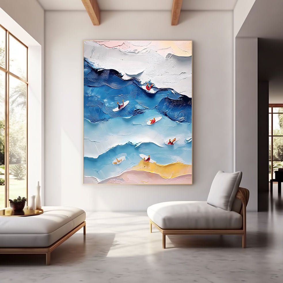 Abstract Painting "Armonía de Olas" - nukeart