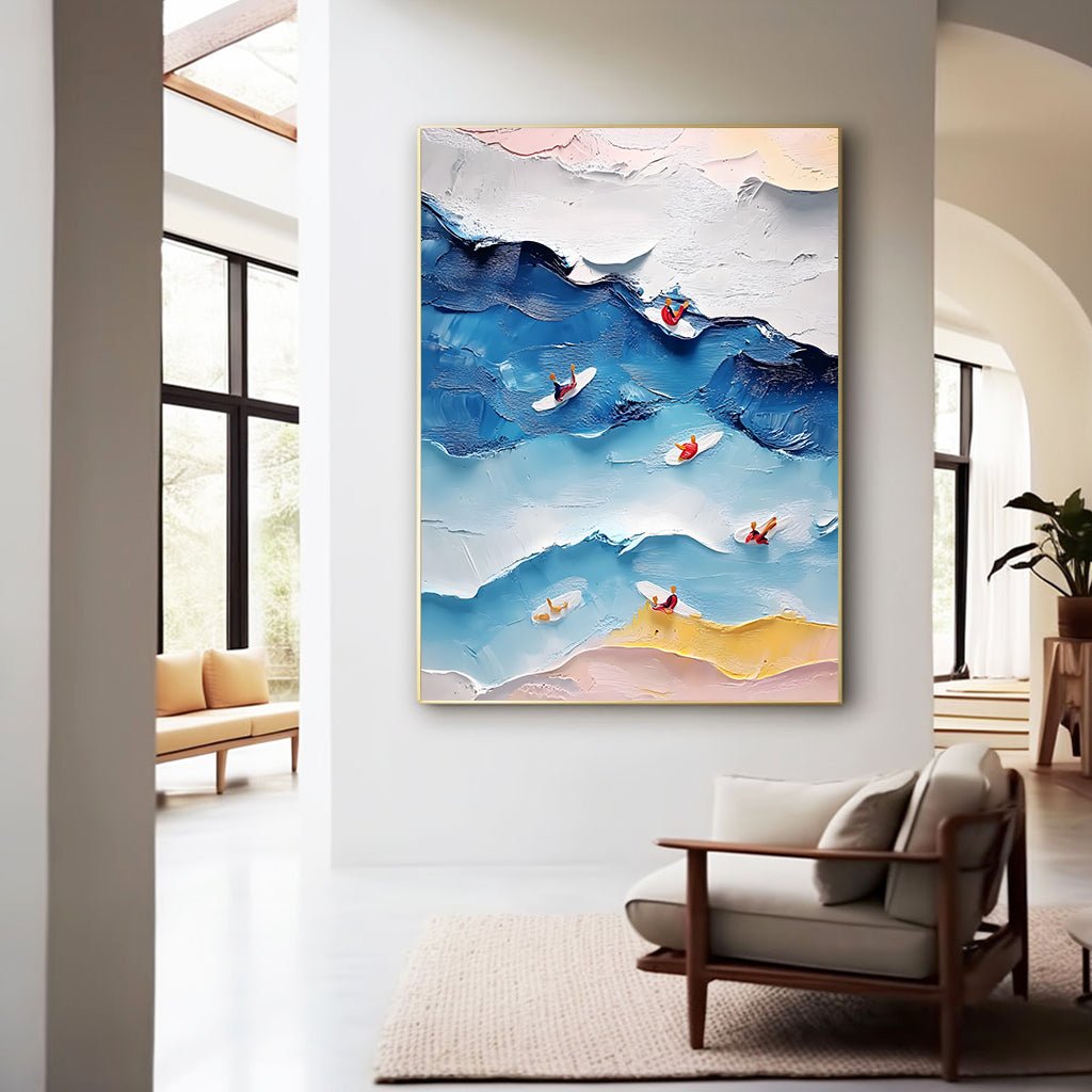 Abstract Painting "Armonía de Olas" - nukeart